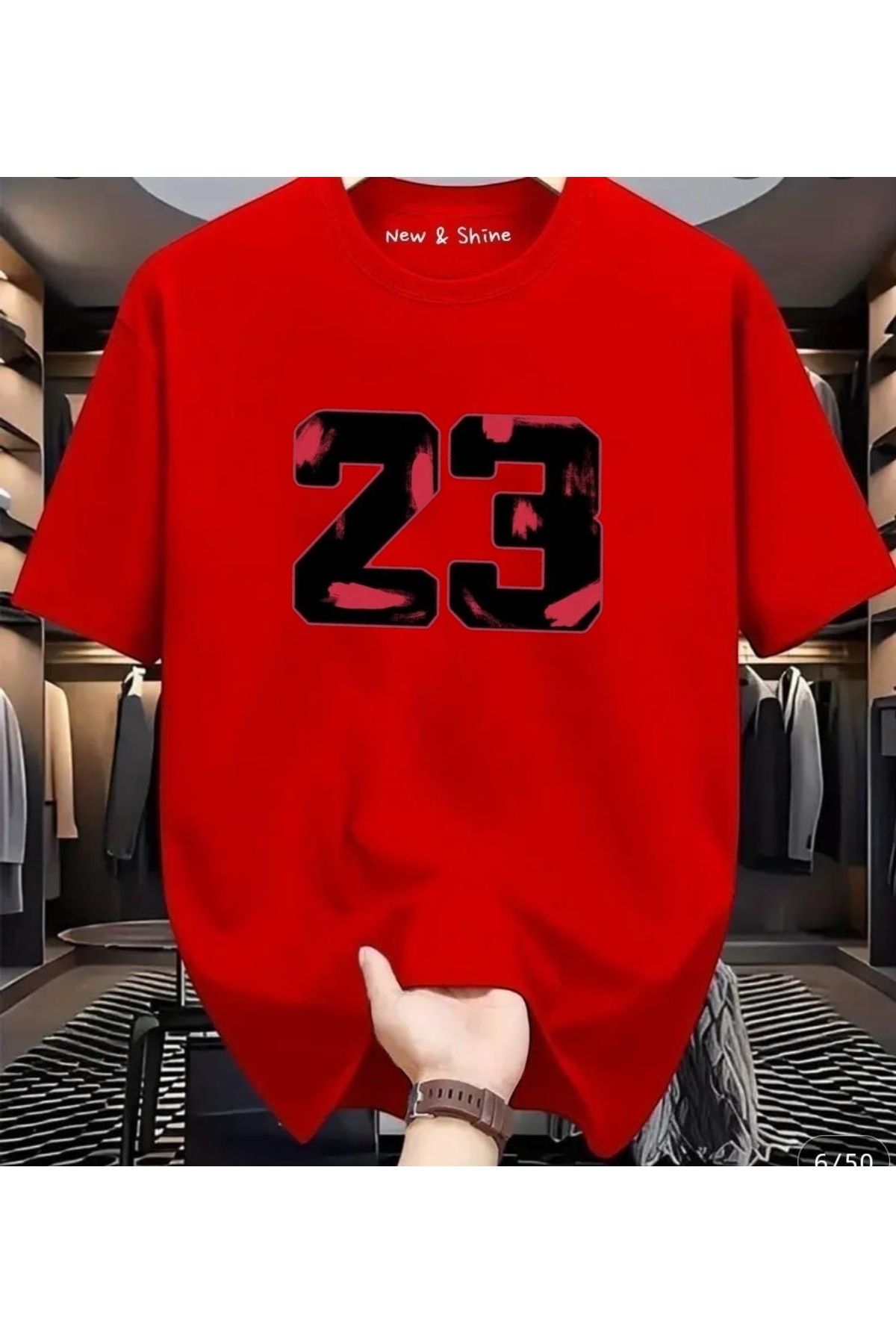 New Shine 23 Baskılı Oversize T-Shirt