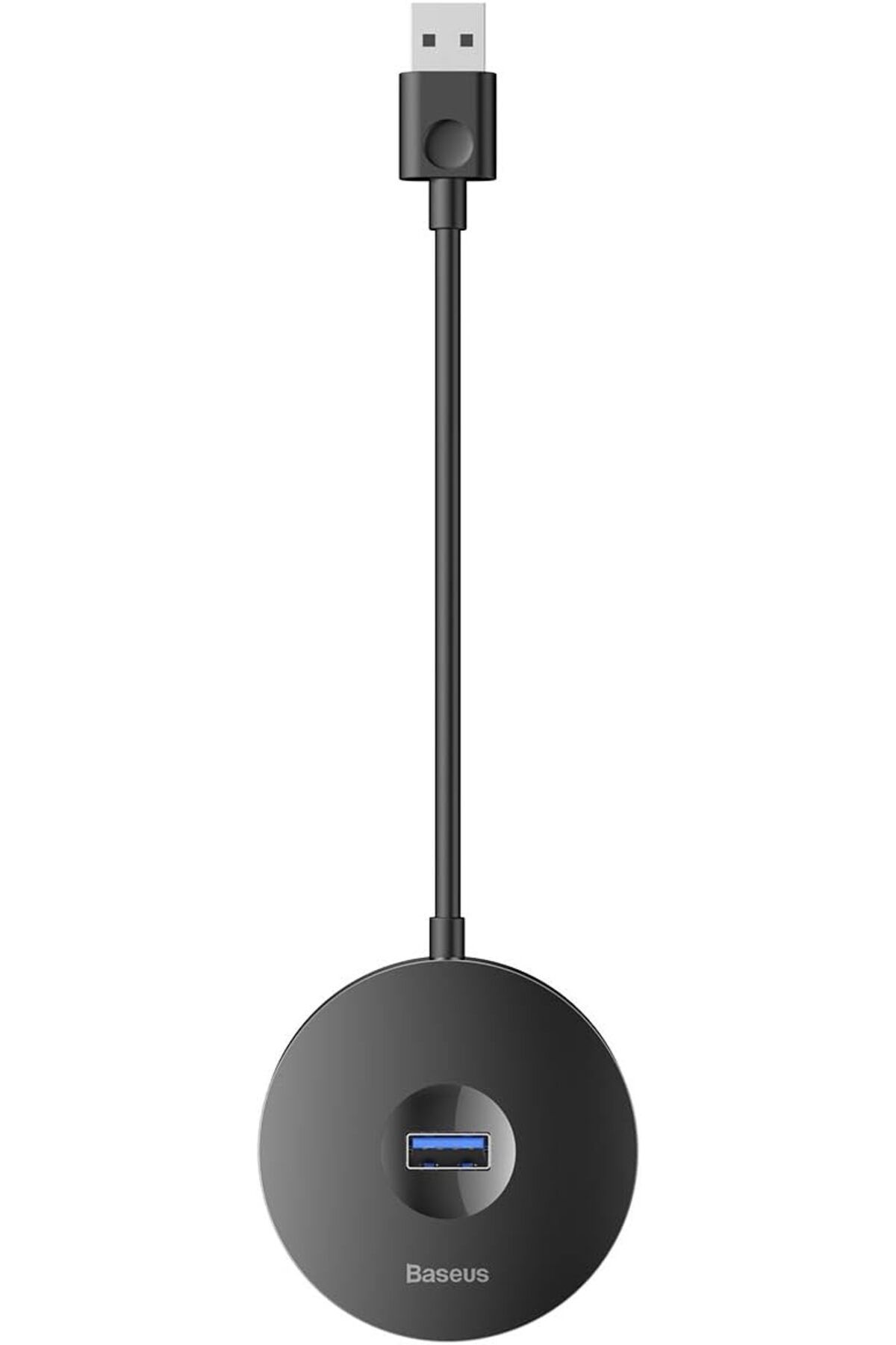 KDROĞLU KDROGLU Round Box 3 in 1, Çok Fonksiyonlu Bilgisayar/Telefon Hub Adaptörü, Siyah, Kablo Uzunluğu