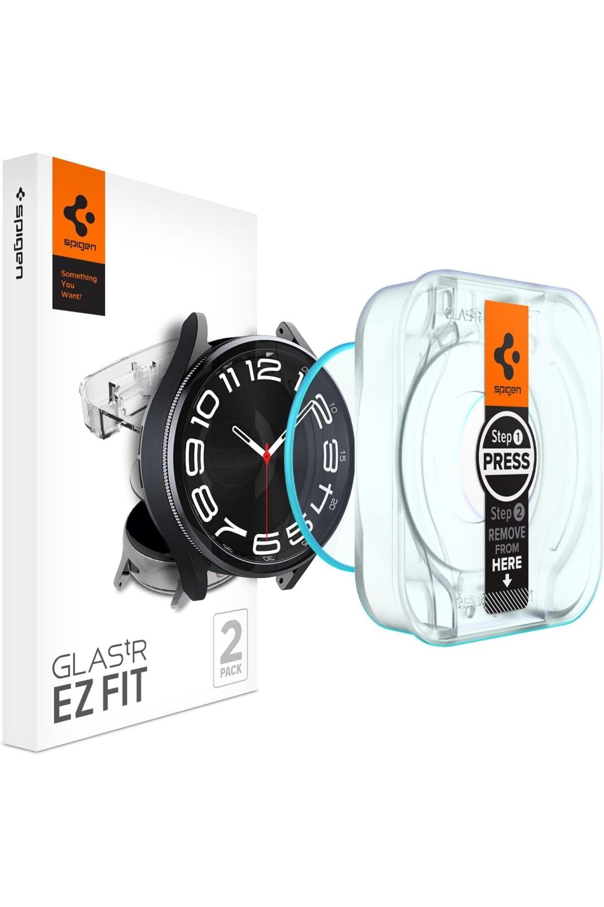 DERİK dsr Galaxy Watch 6 (43mm) Cam Ekran Koruyucu Kolay Kurulum Glas.tR EZ Fit Slim HD (2 Adet) - AGL0706