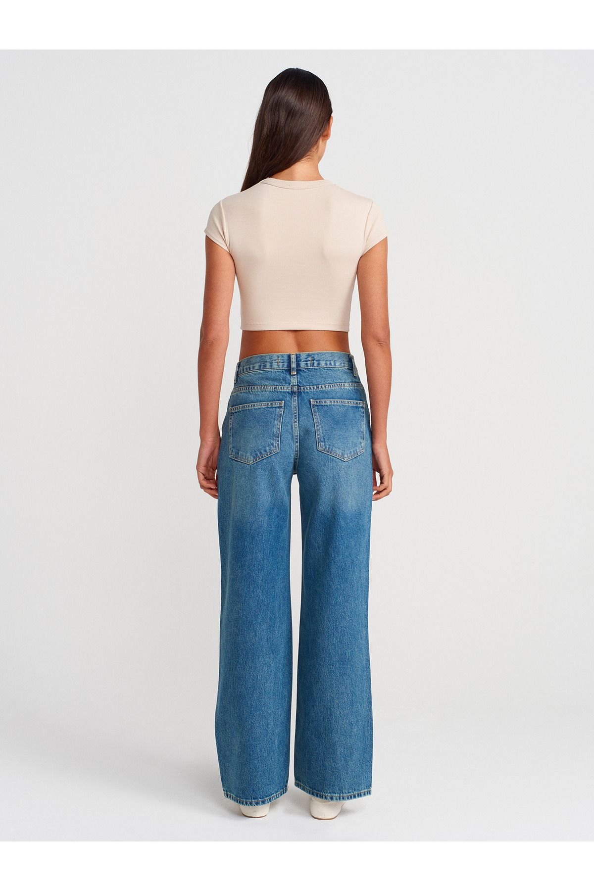 Dilvin-Asymmetrical Wideleg Denim Sequin Tint 2