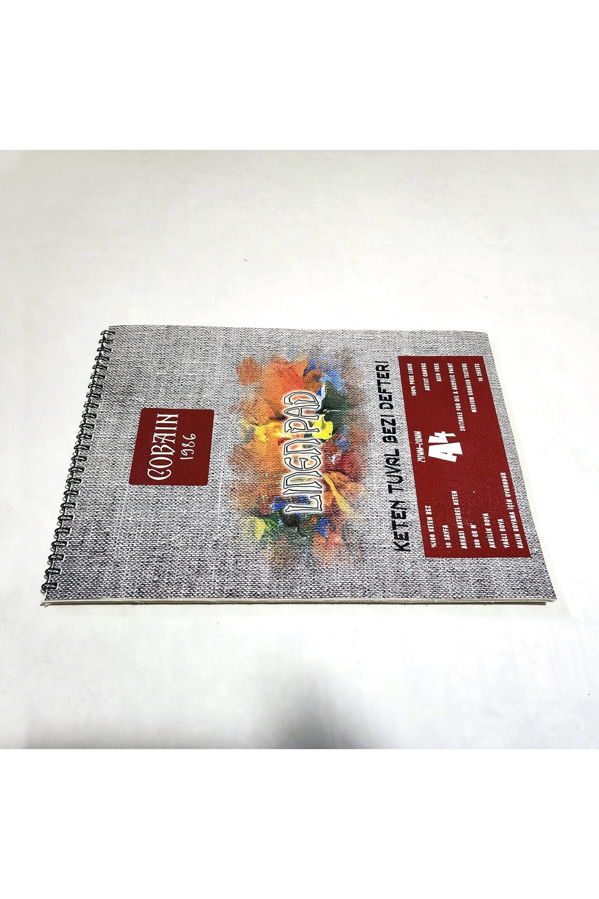 mazıdağı mazzıdağ sanat taha demir Cobain 1986 Linen Pad Keten Tuval Bezi Defteri (364gr Gessolu) Akrilik B