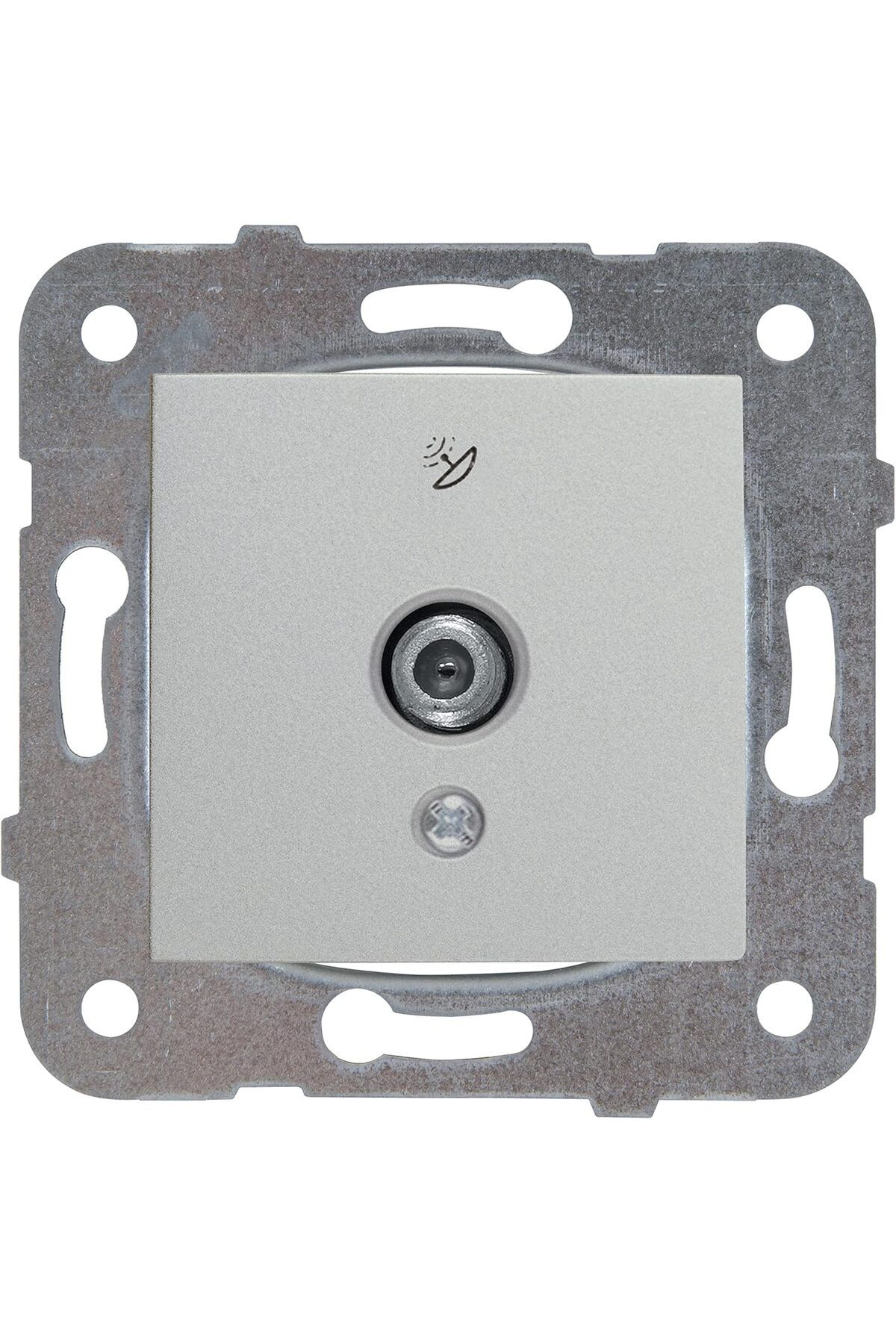 STOREMAX ekn Nt Gümüş Uydu Prizi F Kon 10 Db Mekanizma+Düğme Kapak nci mn 1133631