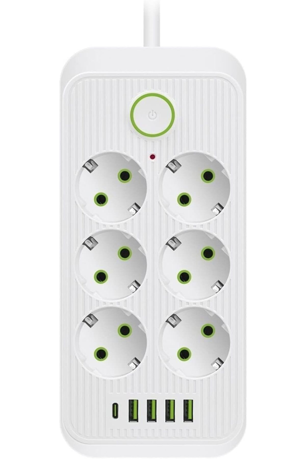 STOREMAX ekn Tc-21564 6’lı 1.5 Metre Kablolu 4 Usb’li Type-c 3000w 16ah Akım Korumalı Priz (BEYAZ-6) n
