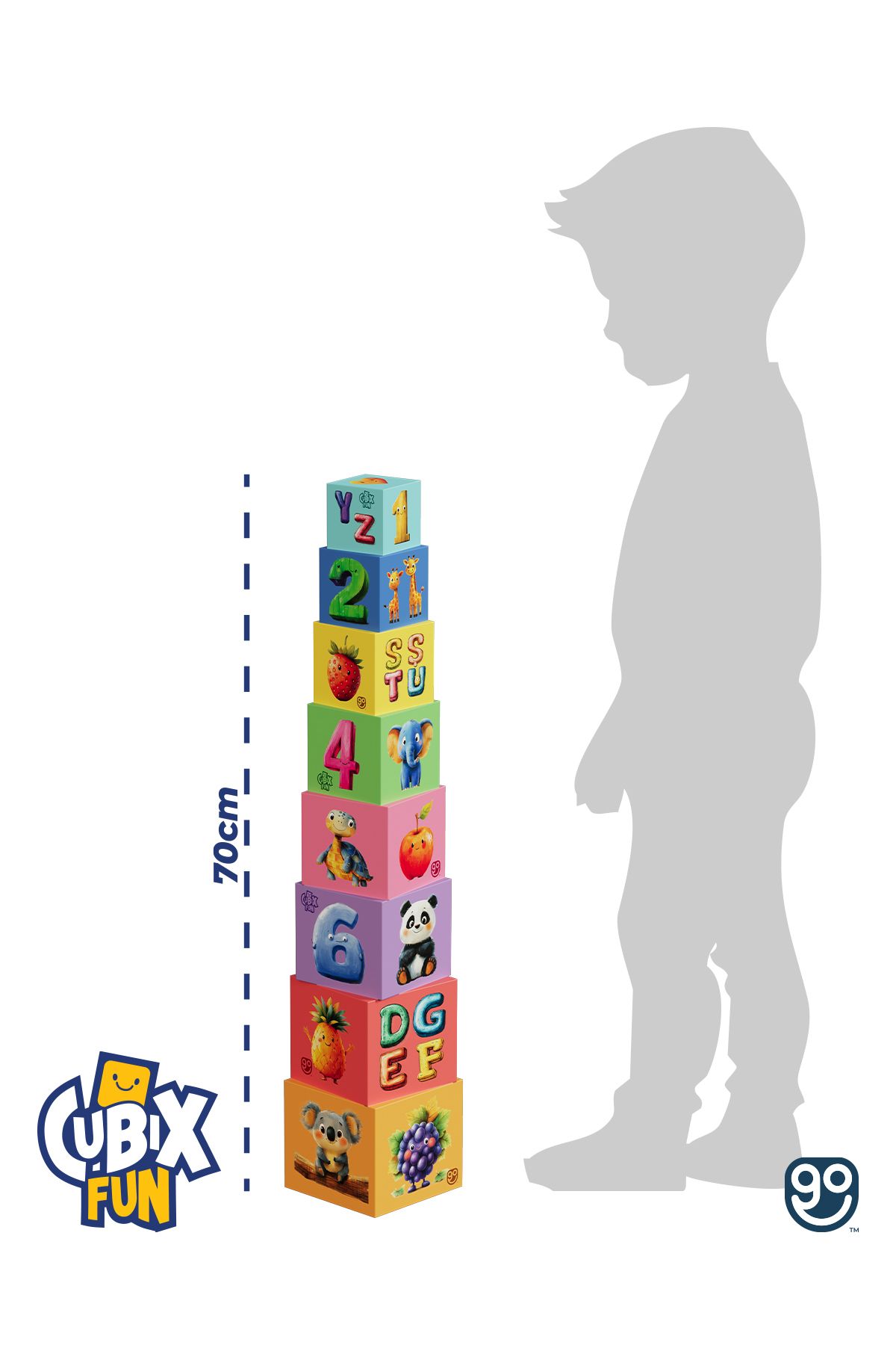 Go Toys-Cubix Fun Stacking Boxes Rough Motor Skill Developer Educational Balance Tower Toy Shoppist 3