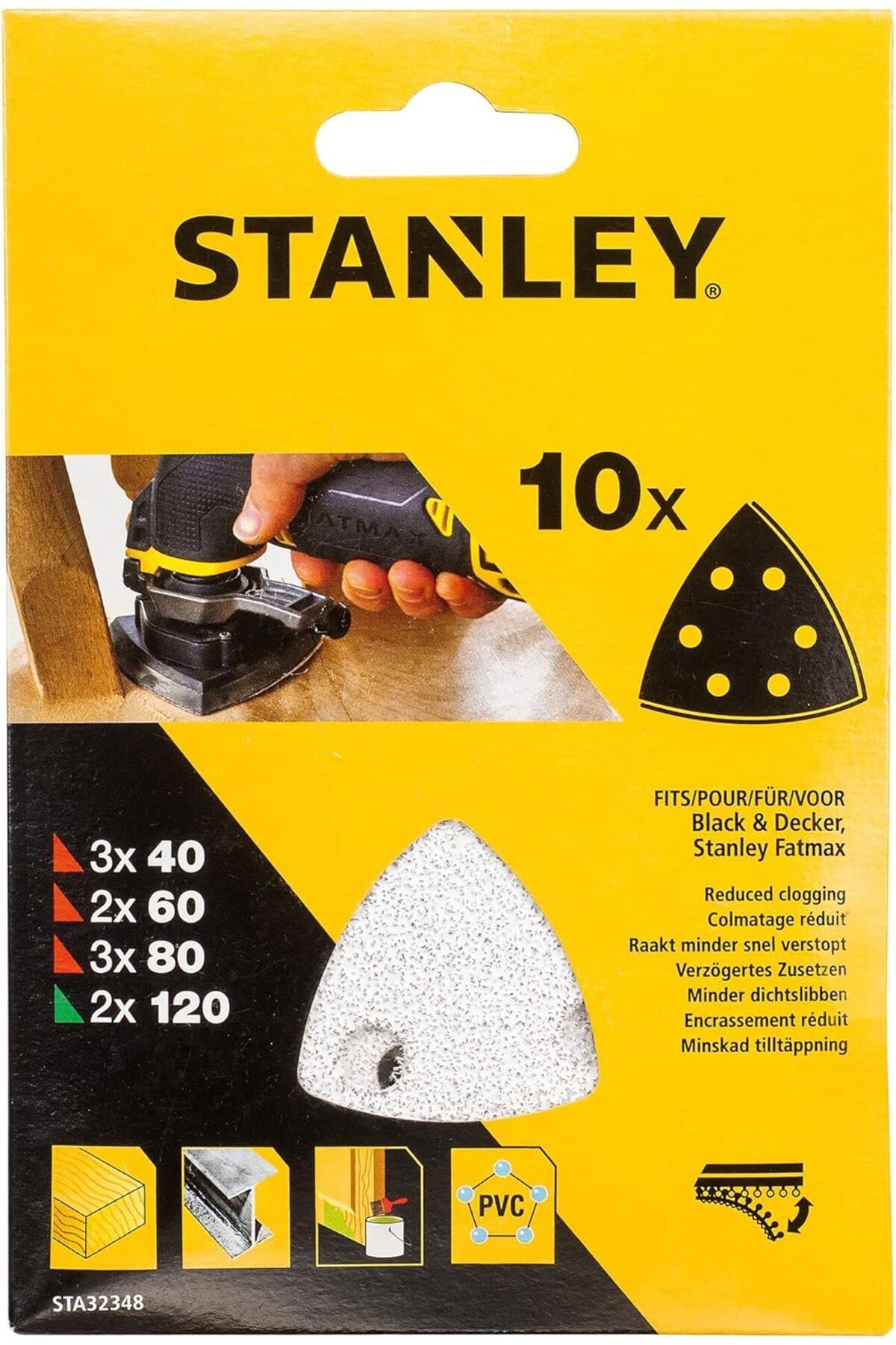 mazıdağı mazzıdağ STA32348-XJ Çok Amaçlı Zımpara Seti SETİ 40-60-80-120G, Beyaz,10 Adet new store 1133