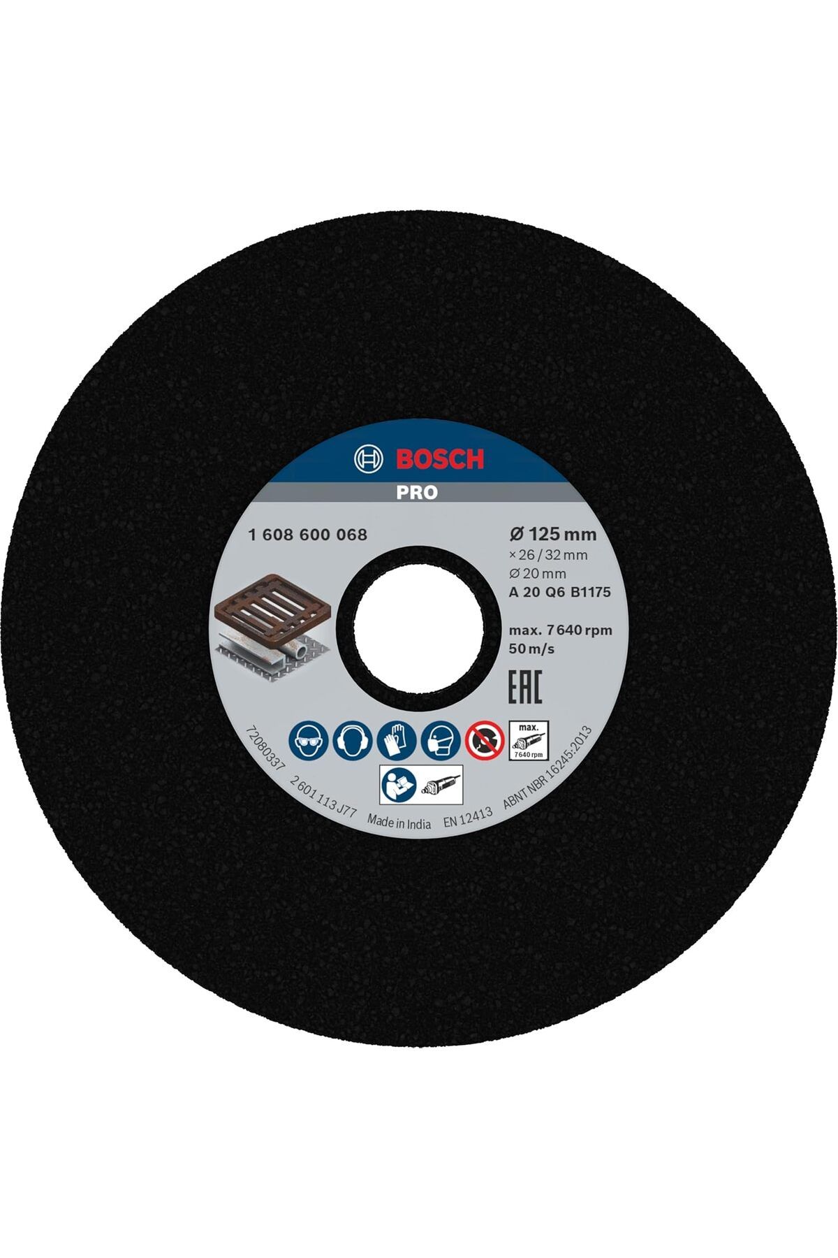 DERİK dsr 1608600068 aksesuarı zımpara diski Geradschleifer 125 mm, 20 mm, 20 için hrn 1122015