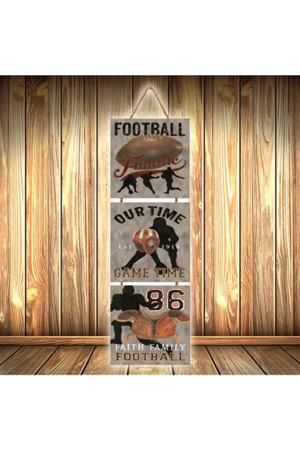 TAKIFİX Game Time Tasarımlı Üçlü Retro Ahşap Poster Ü361