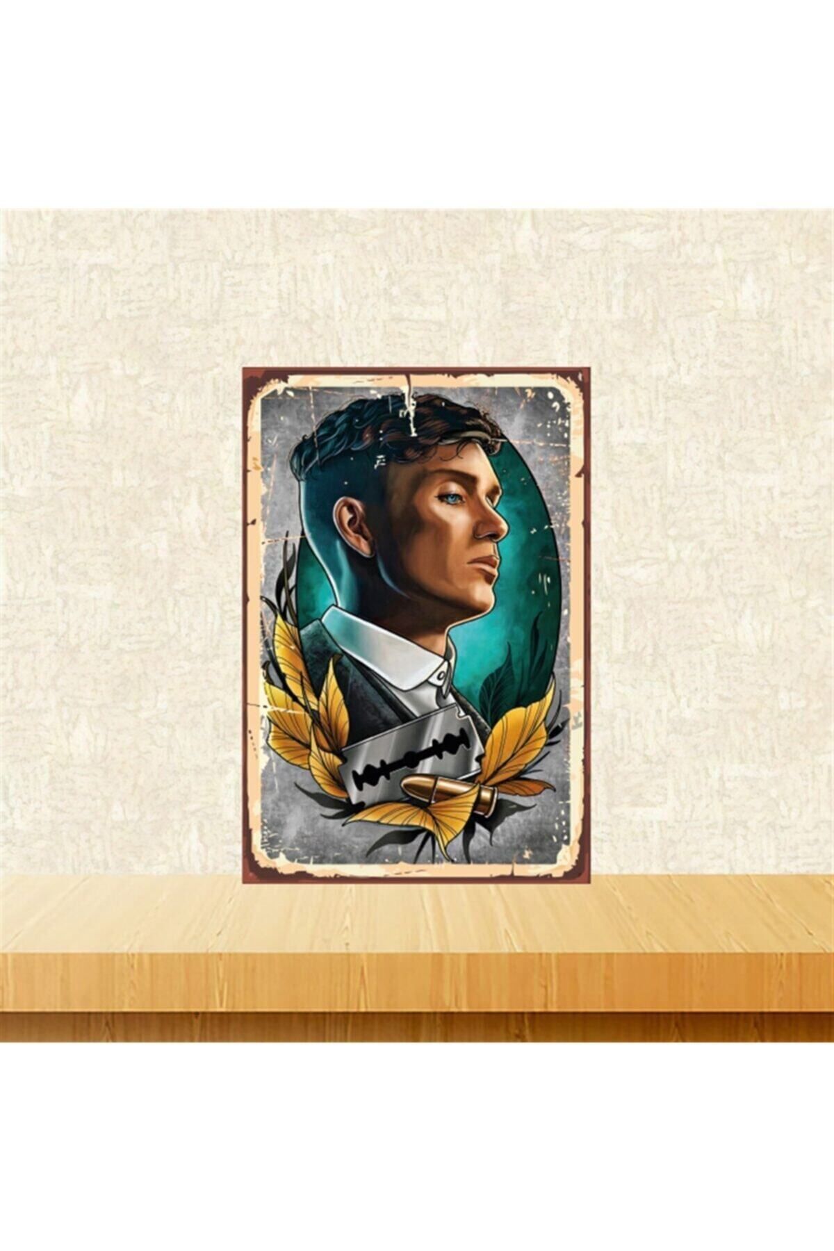 TAKIFİX Thomas Shelby 20-30 Cm Retro Ahşap Poster Tkfx4356