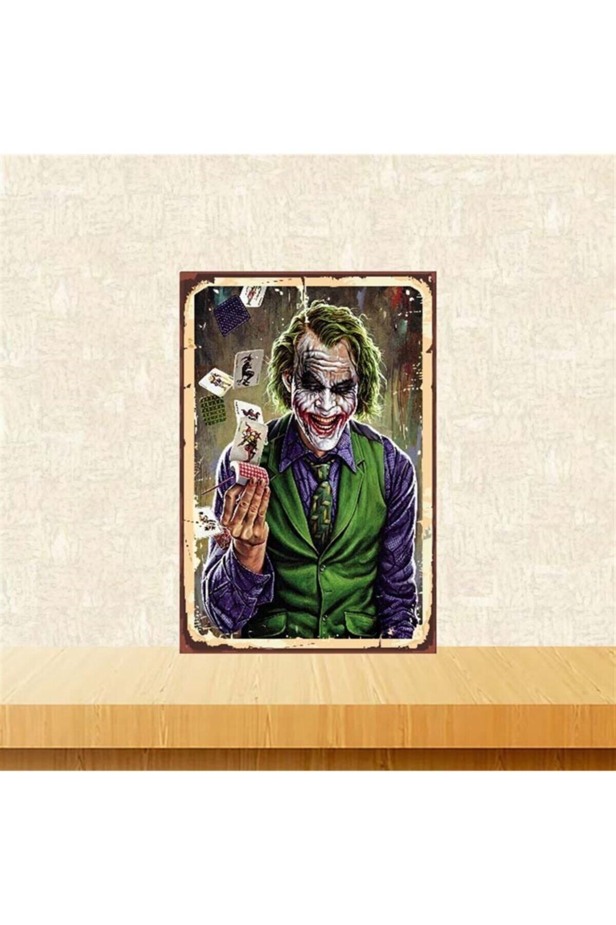 TAKIFİX Joker Replikli 20-30 Cm Retro Ahşap Poster