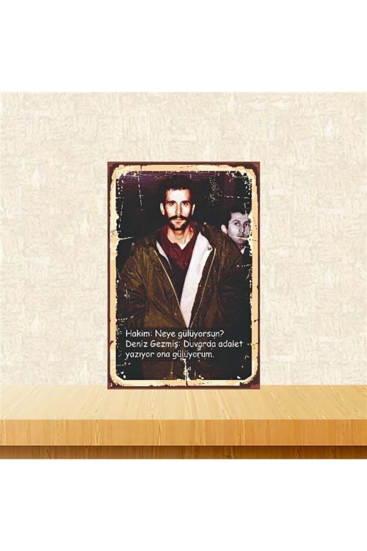 TAKIFİX Deniz Gezmiş 20-30 Cm Retro Ahşap Poster