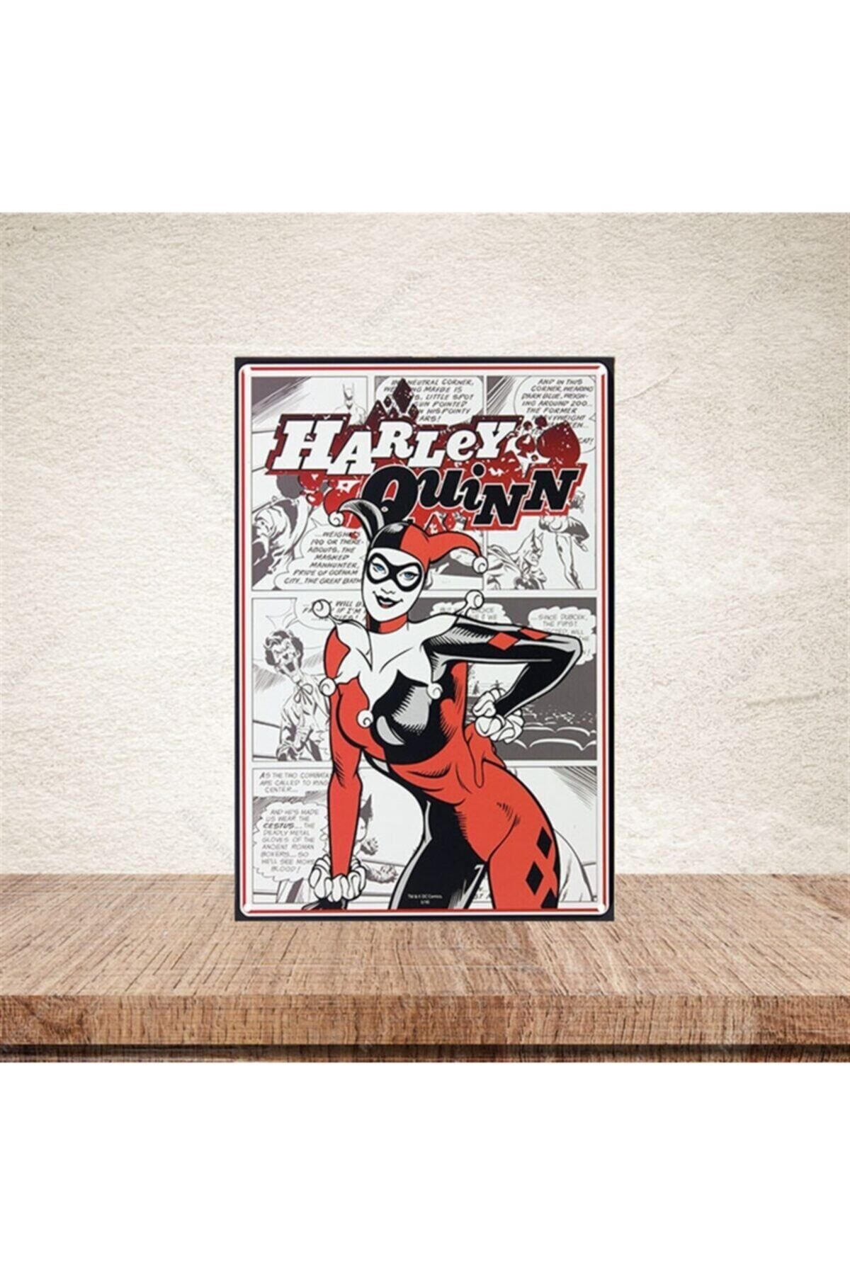 TAKIFİX Harley Quinn 20-30 Cm Retro Ahşap Poster