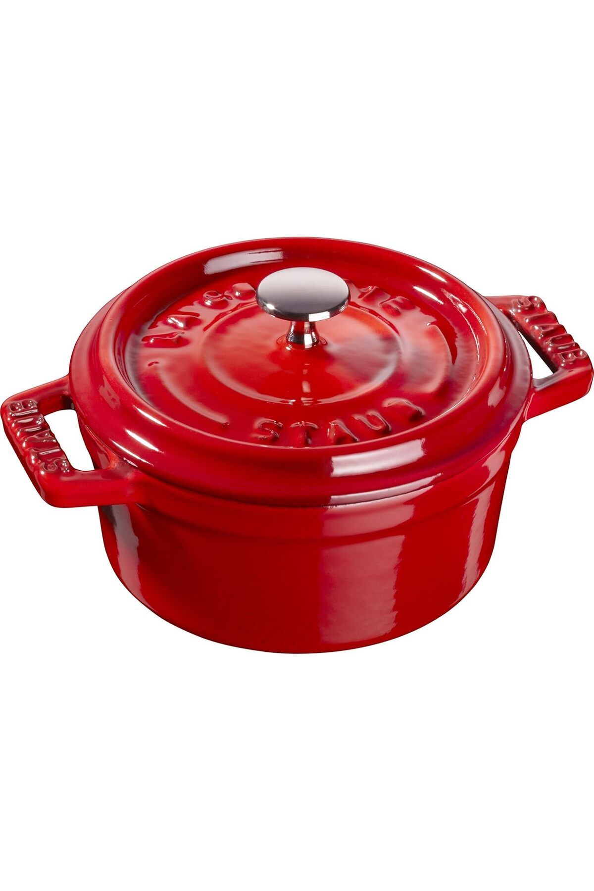 mazıdağı mazzıdağ Mini Cocotte, İndüksiyonlu, Dökme Demir, Kiraz Kırmızısı, 10 cm, 13 x 10 x 7 cm, 1