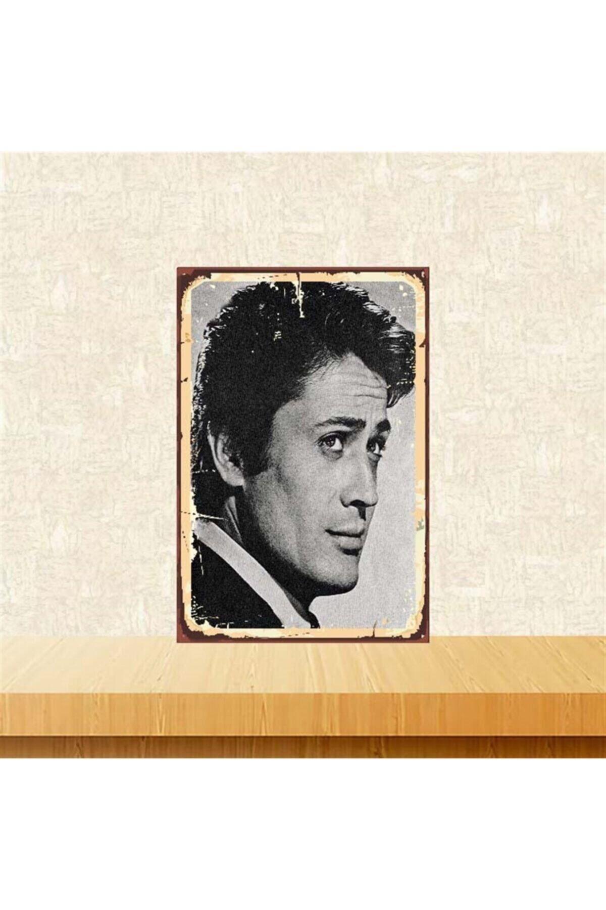 TAKIFİX Cüneyt Arkın 20-30 Cm Retro Ahşap Poster