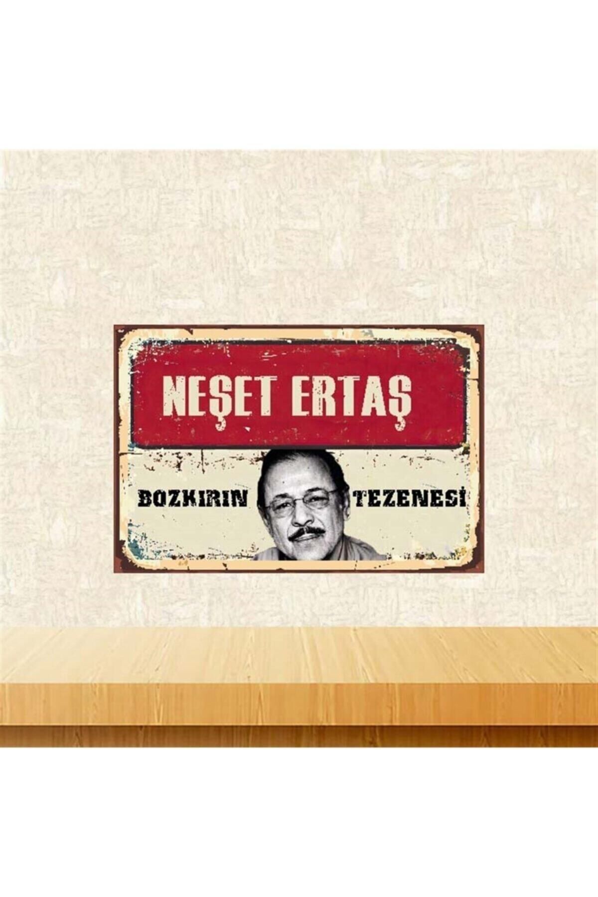 TAKIFİX Neşet Ertaş Bozkırın Tezenesi Retro Ahşap Poster
