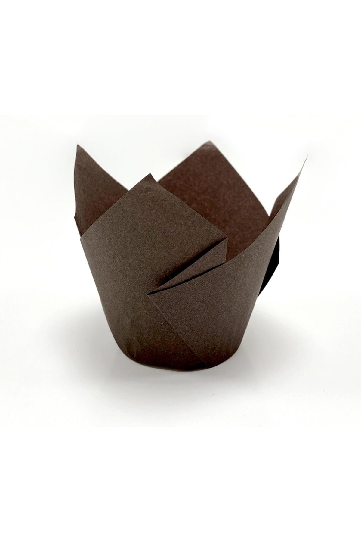 mazıdağı mazzıdağ Hediye Sepeti 100'lü Klasik Lale Kapsül Kahverengi Muffin Kek Kalıbı, Tulip, Safari K