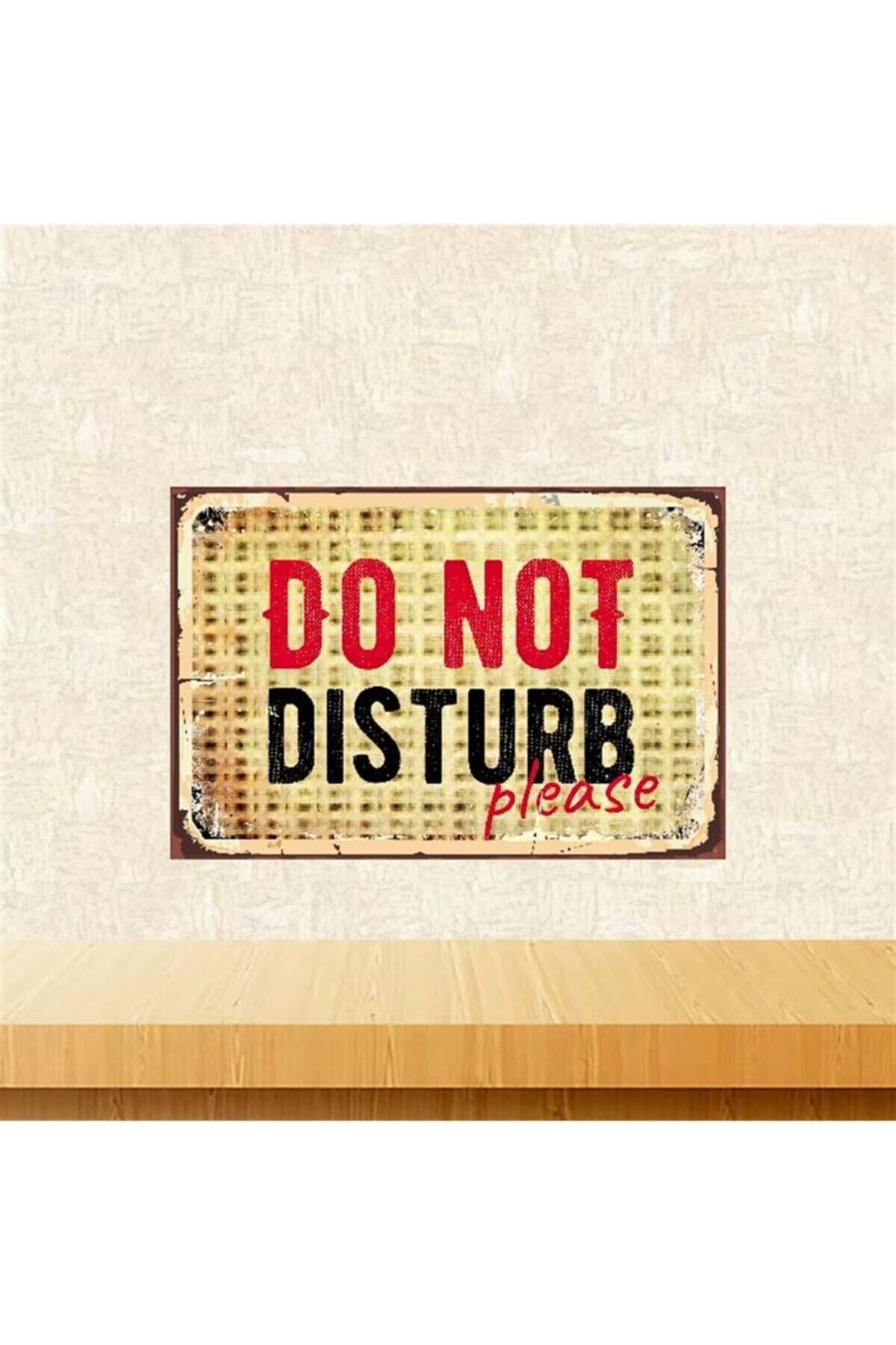 TAKIFİX Do Not Disturb Please Retro Ahşap Poster
