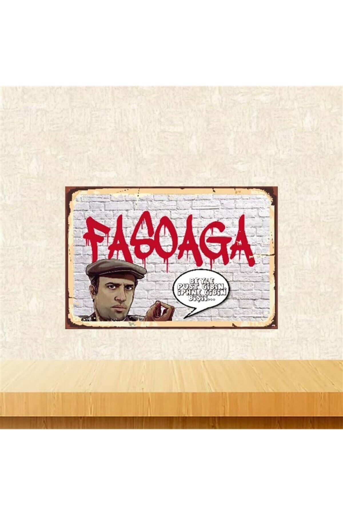 TAKIFİX Faşoağa 20-30 Cm Retro Ahşap Poster