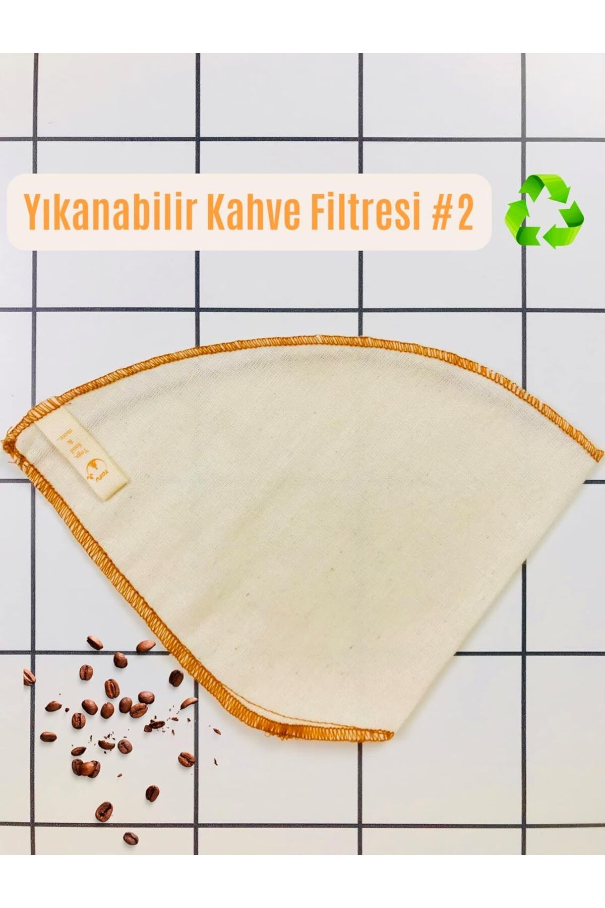 STOREMAX EMN yoga and food (2 adet) Yıkanabilir, Kumaş, Organik Kahve Filtresi (no:2) Ağartılmamış%100