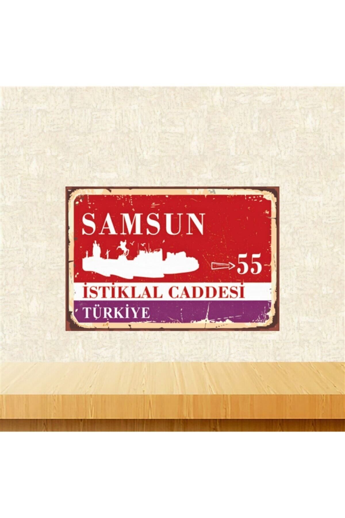 TAKIFİX Samsun 20-30 Cm Retro Ahşap Tablo Tkfx5828