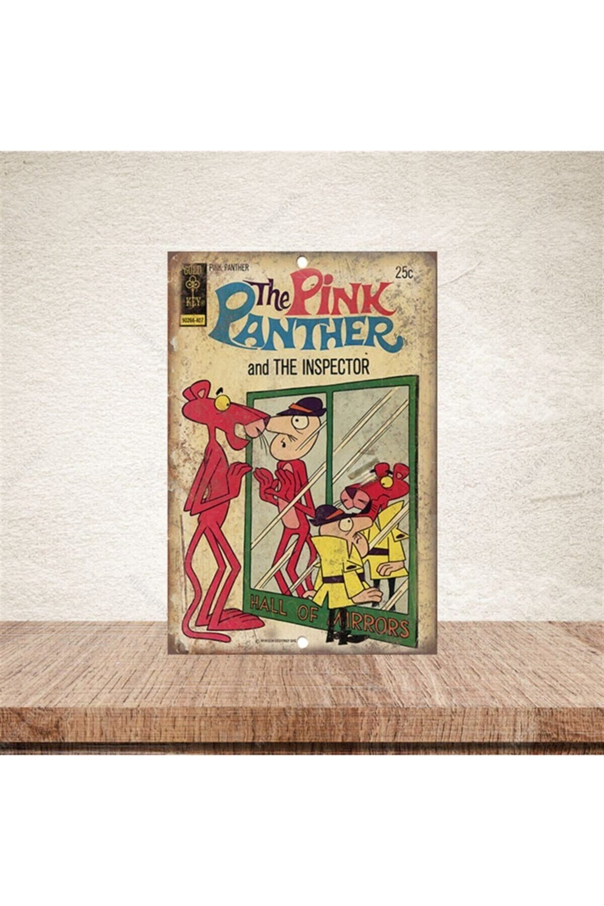 TAKIFİX The Pink Panther 20x30 cm Retro Ahşap Poster