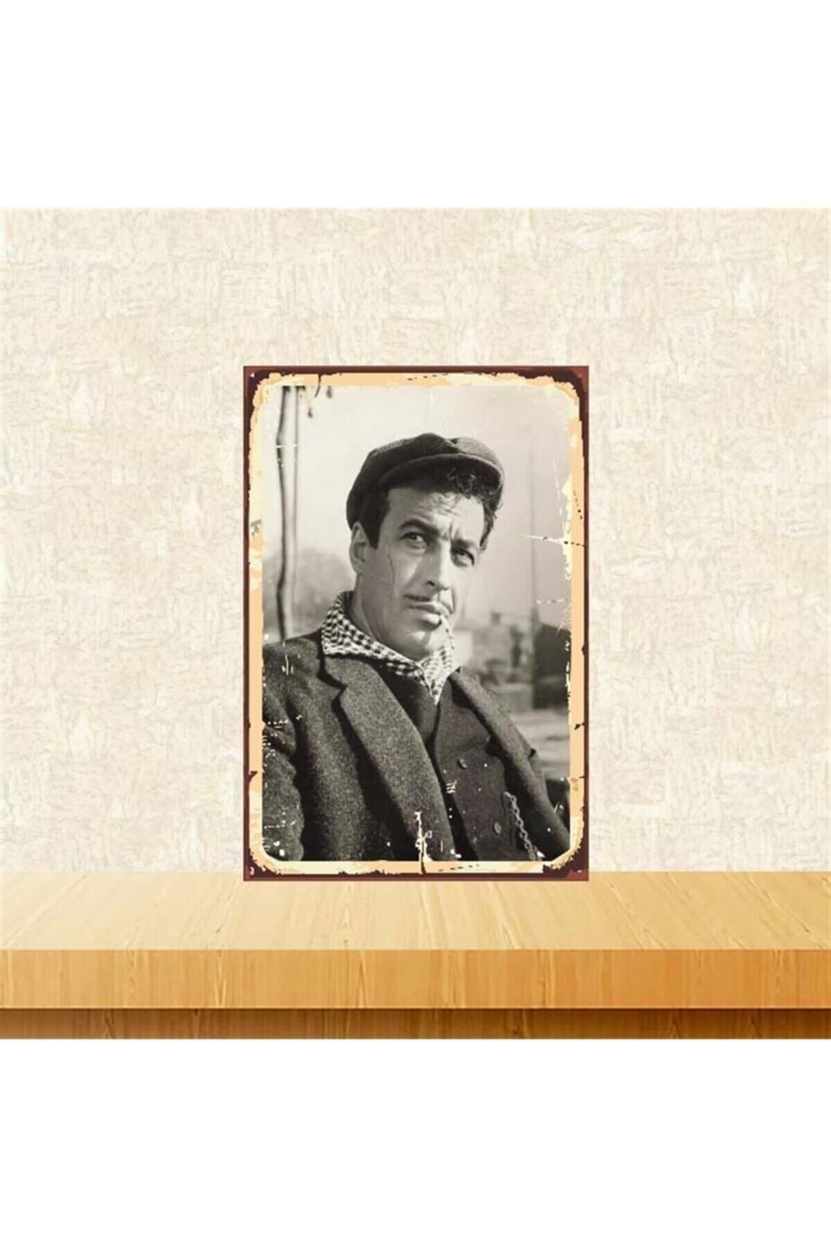 TAKIFİX Sadri Alışık 20-30 Cm Retro Ahşap Poster