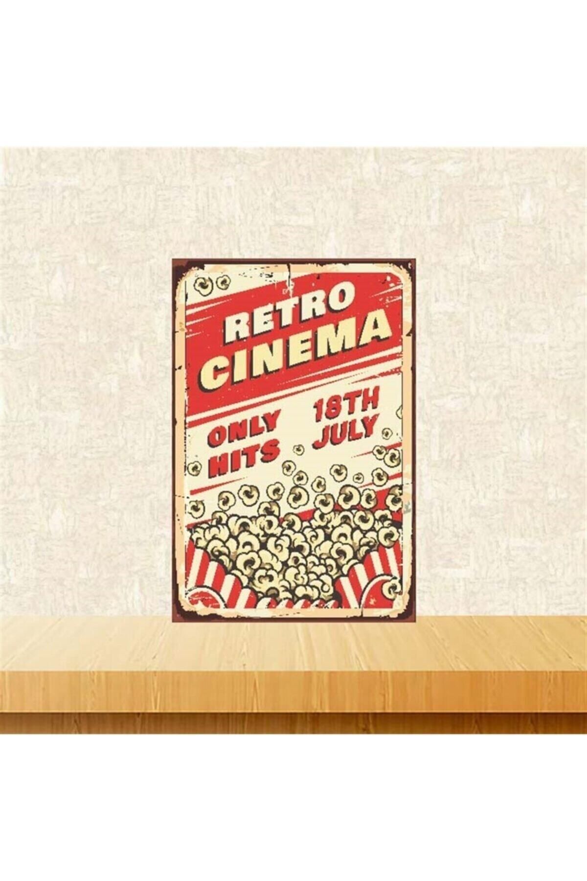 TAKIFİX Retro Cinema Retro Ahşap Poster 20-30 Cmtkfx4017