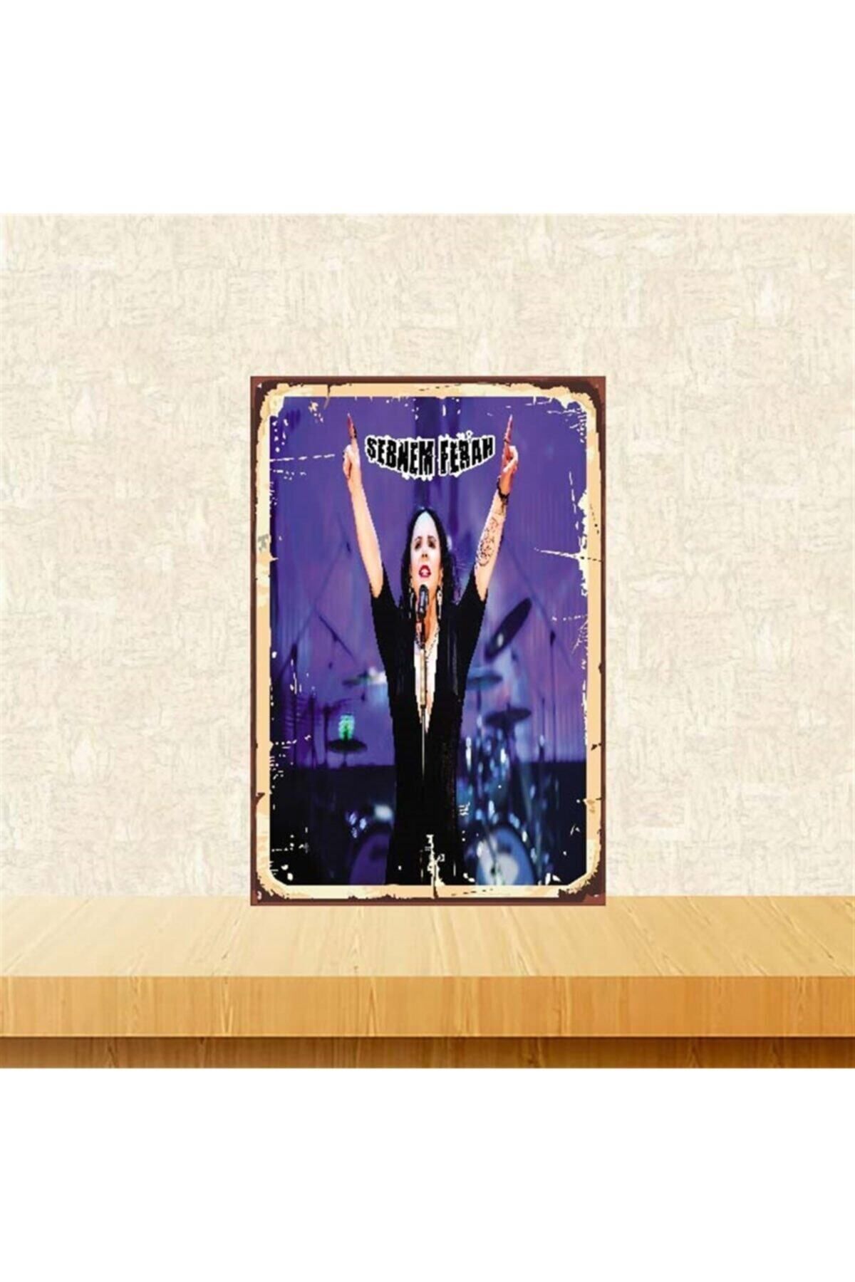 TAKIFİX Şebnem Ferah Tasarımlı Retro Ahşap Poster