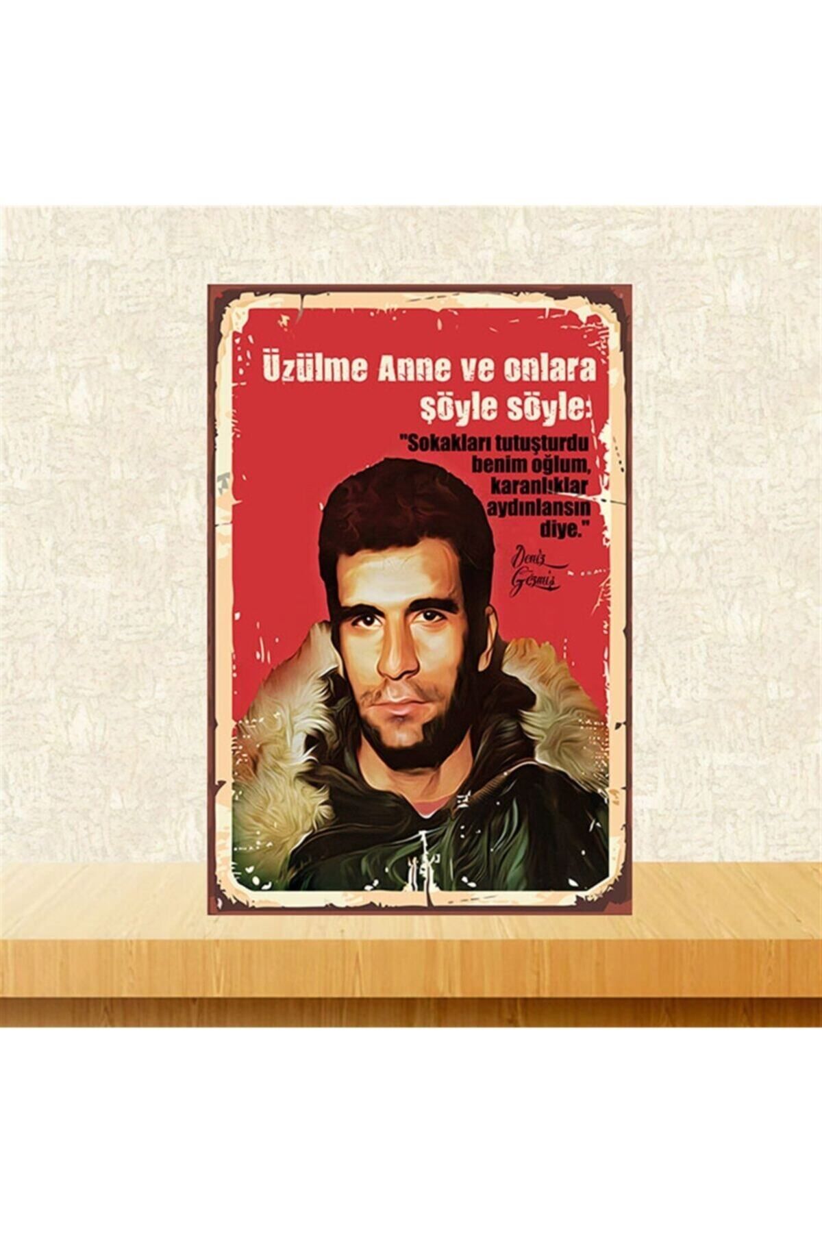 TAKIFİX Üzülme Anne Deniz Gezmiş 20-30 cm Retro Ahşap Poster