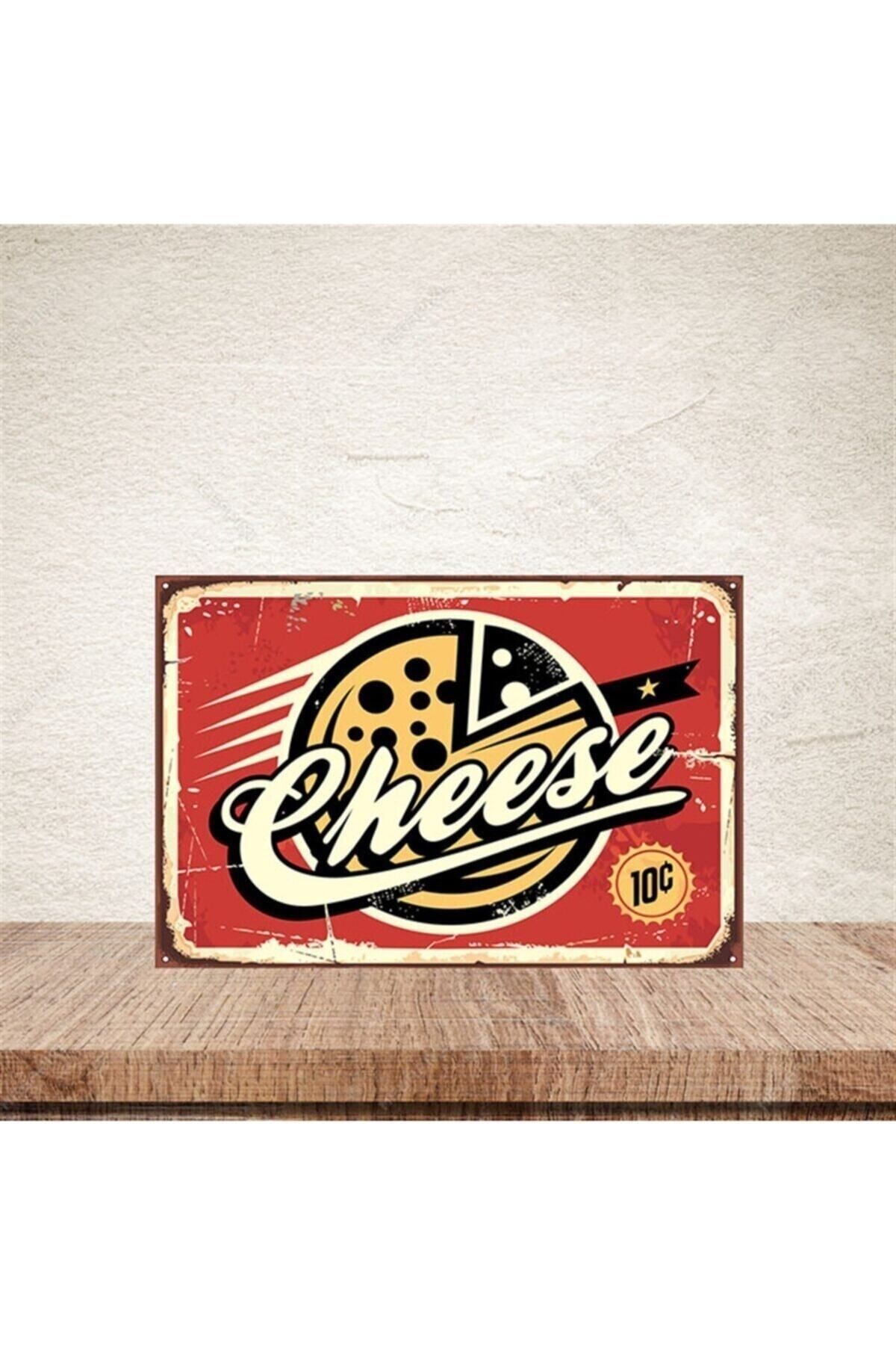 TAKIFİX Cheese 20-30 Cm Retro Ahşap Poster