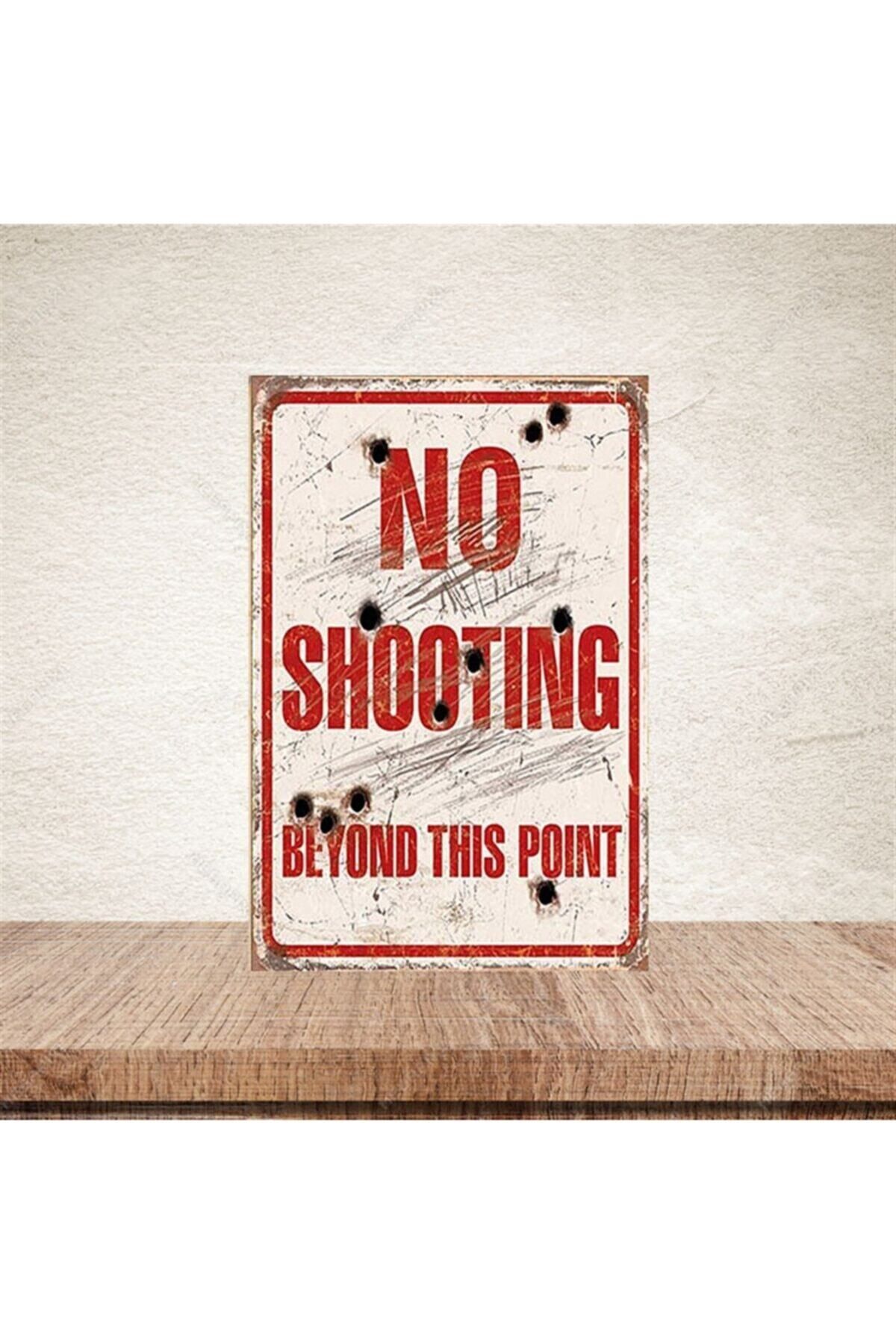 TAKIFİX No Shooting 20-30 Cm Retro Ahşap Poster