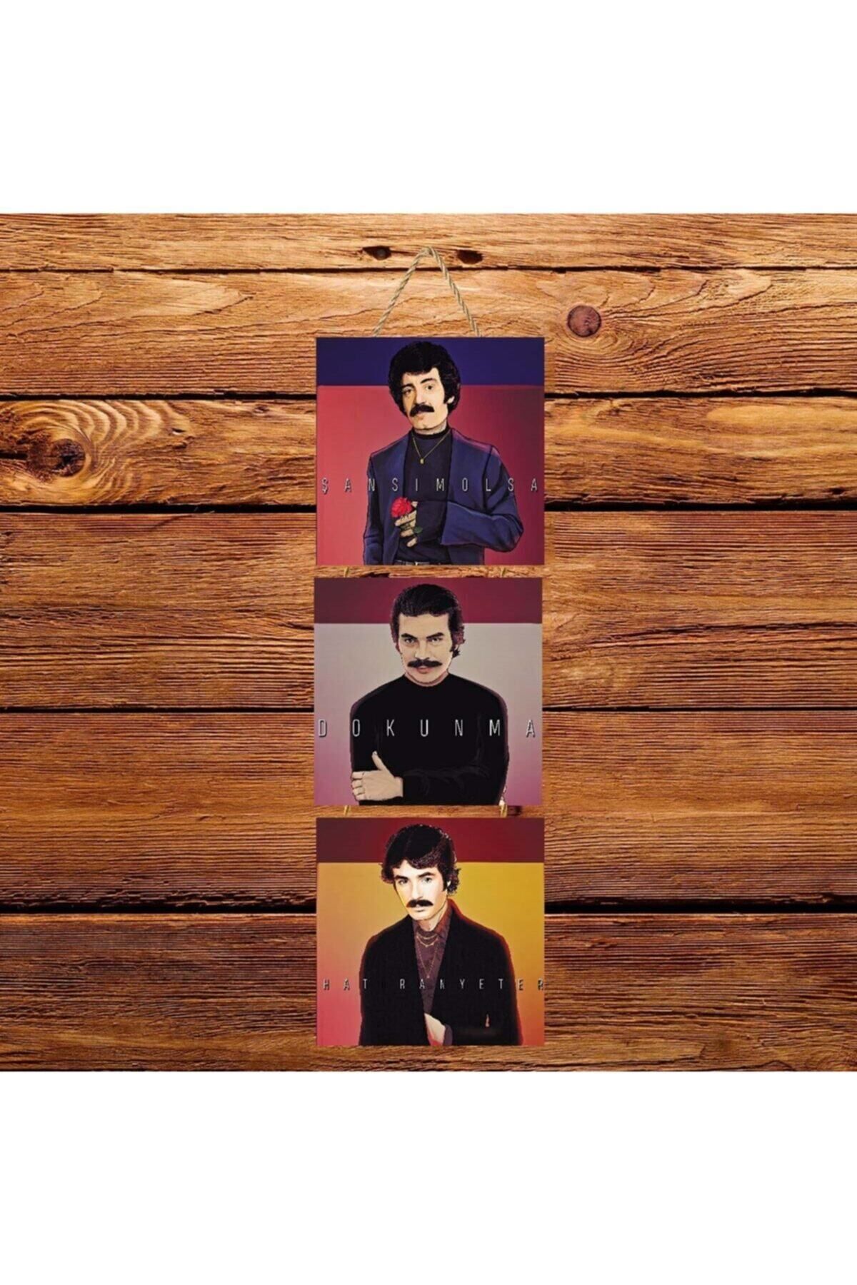 TAKIFİX Babalar Üçlü Retro Ahşap Poster Ü133