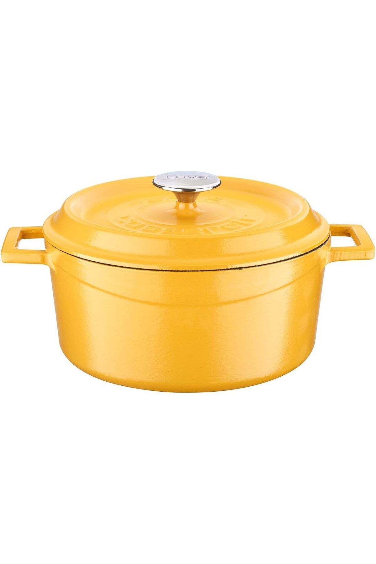 mazıdağı mazzıdağ Metal Spring Serisi - Döküm Tencere, Yuvarlak, 24 cm, Mat Emaye, Parlak Siyah Taban, Sa