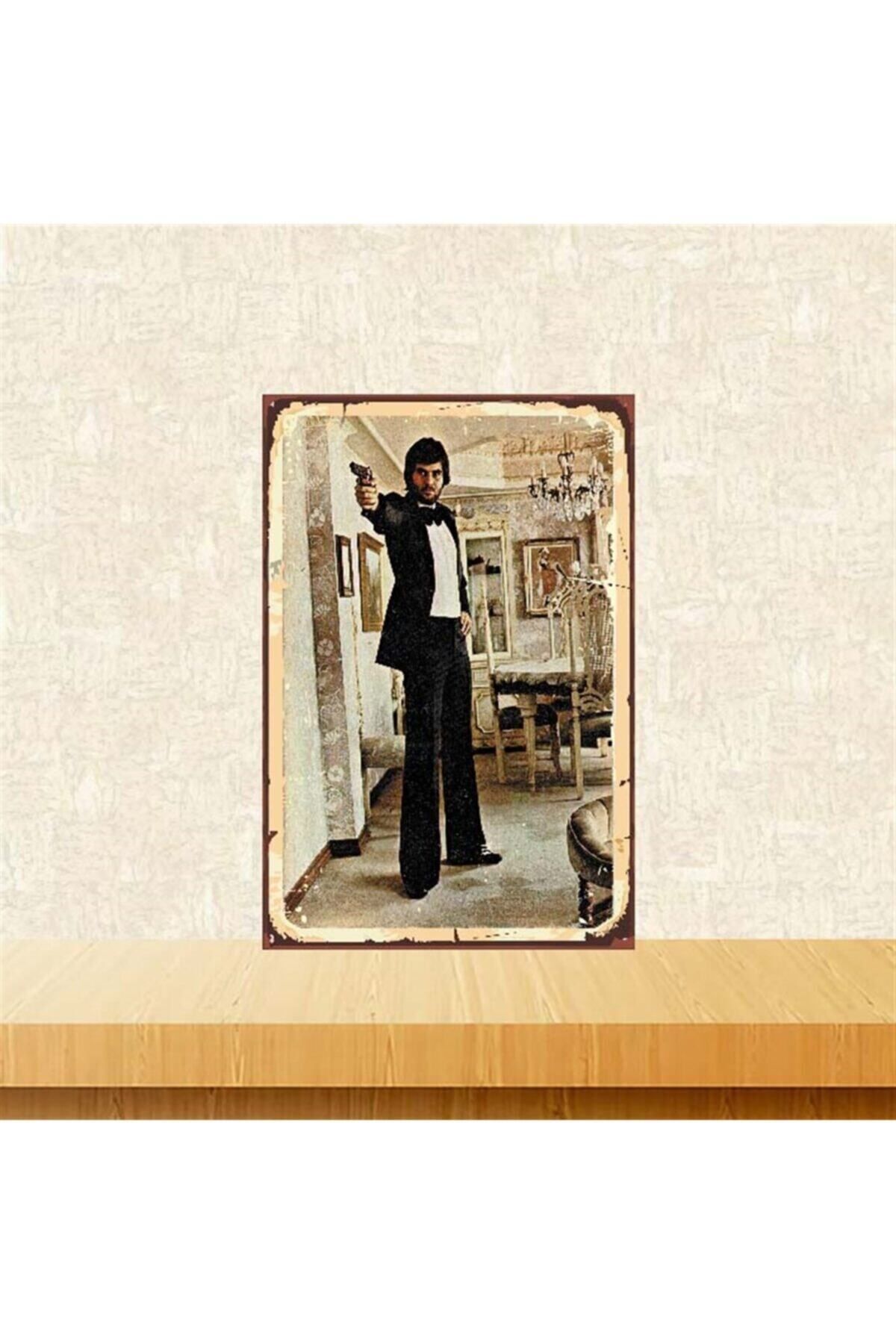 TAKIFİX Tarık Akan 20-30 cm Retro Ahşap Poster Tkfx3912