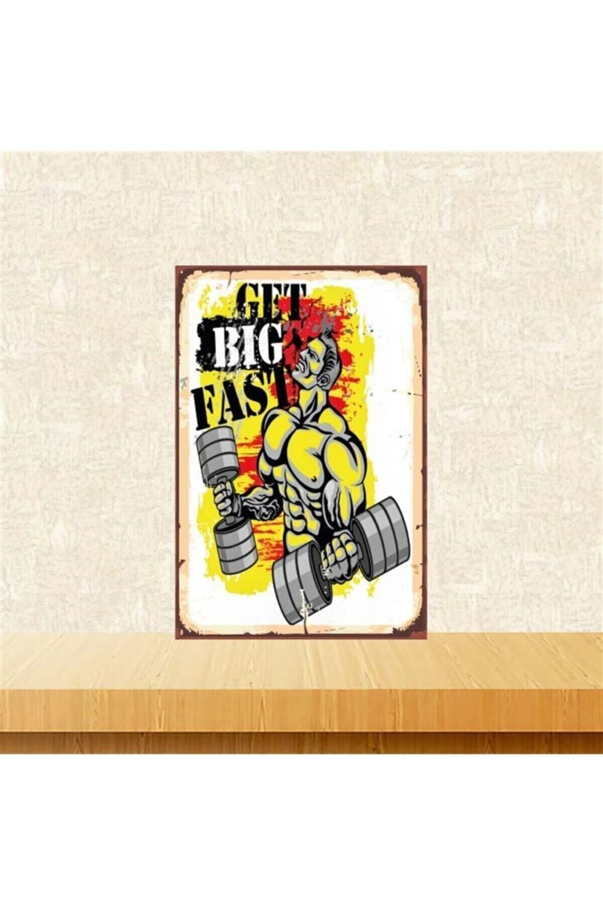 TAKIFİX Big Fast 20-30 Cm Retro Ahşap Poster Tkfx4213