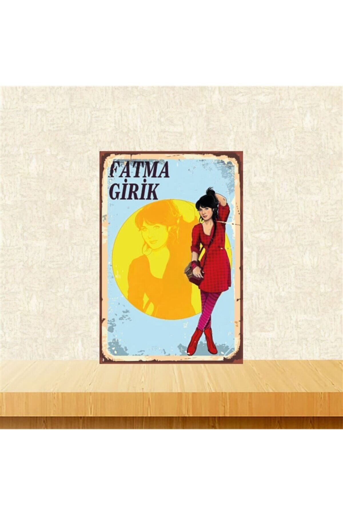 TAKIFİX Fatma Girik 20-30 Cm Retro Ahşap Tablo Tkfx4921