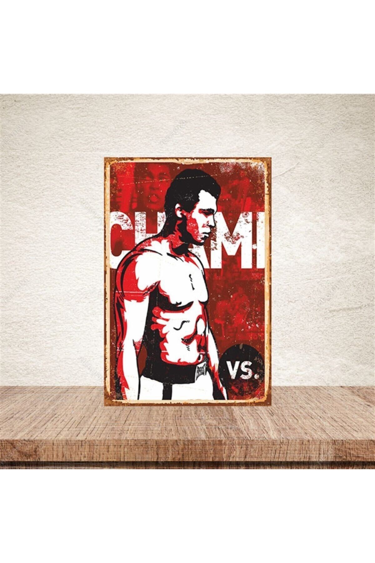 TAKIFİX Muhammed Ali 20-30 cm Retro Ahşap Poster