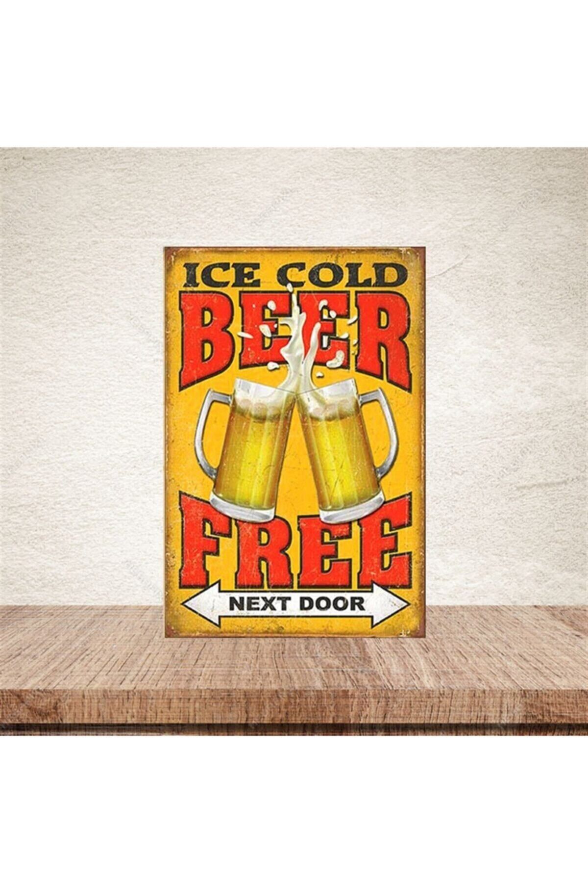 TAKIFİX Ice Cold Retro Ahşap Poster 20 30 cm