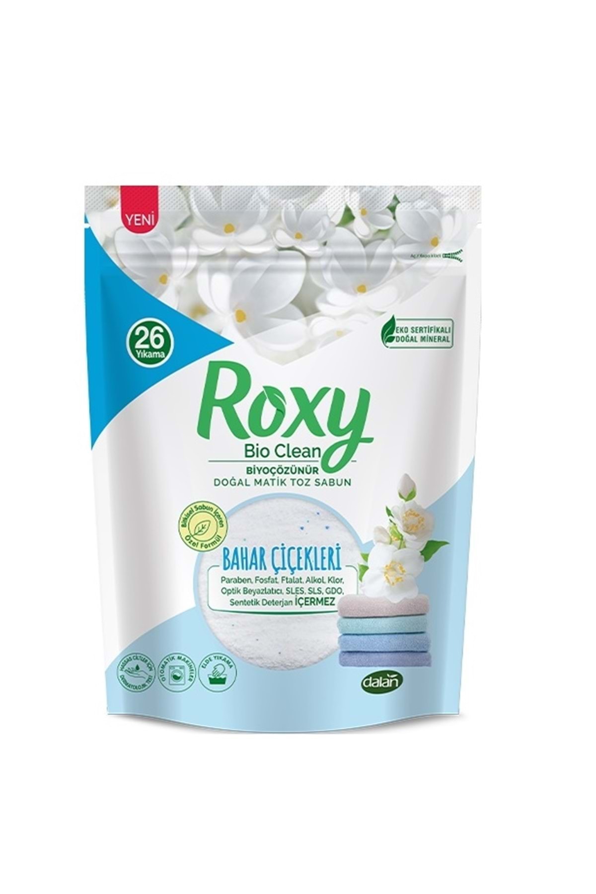 Dalan Roxy Bio Clean Matik Sabun Tozu 800GR Bahar Çiçekleri (4 Lü Set) (104 Yıkama) fotoğrafı 2 (önizleme)