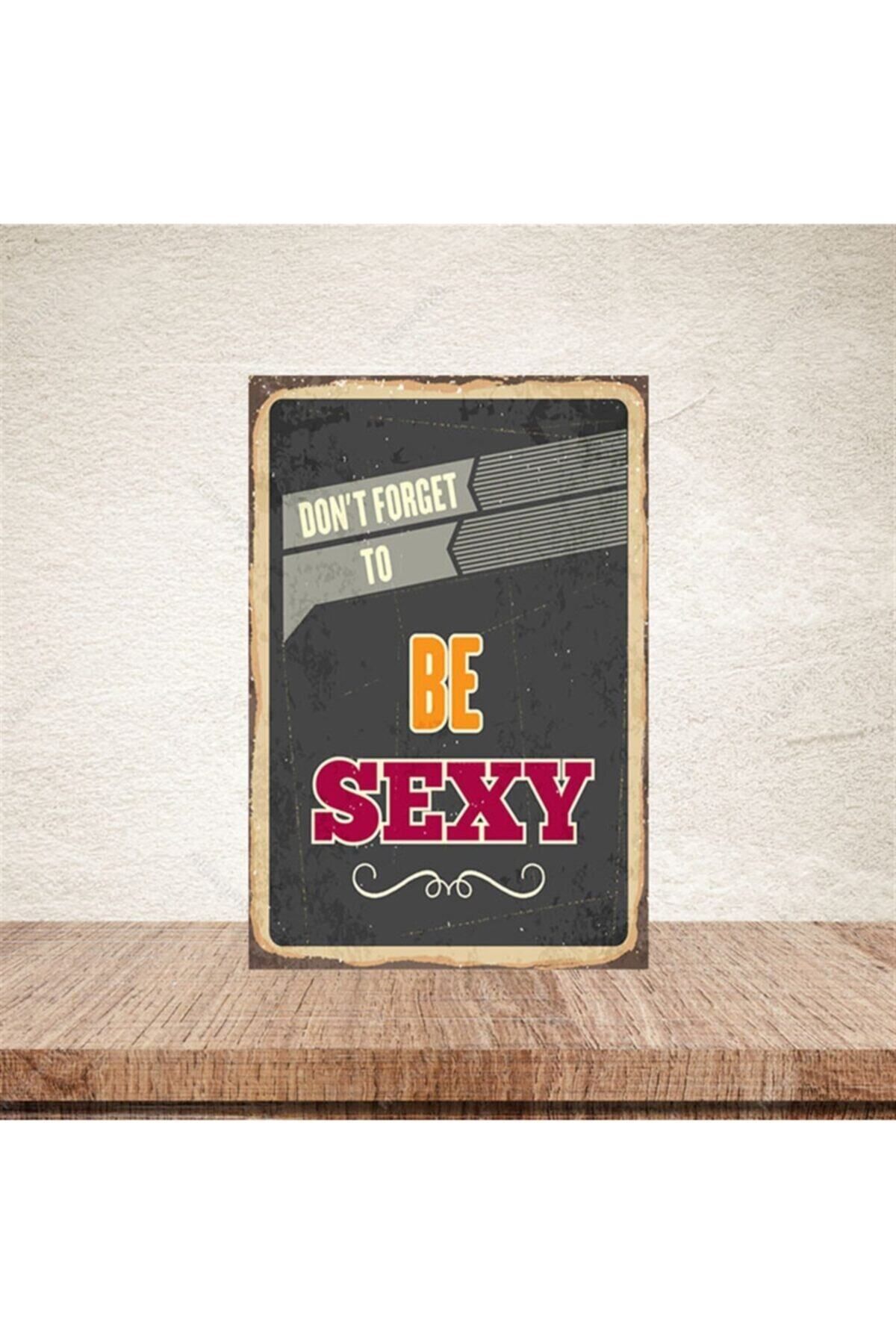 TAKIFİX Be Sexy 20-30 Cm Retro Ahşap Poster