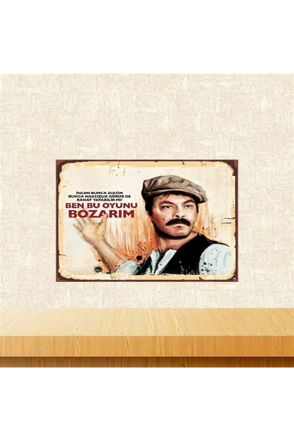 TAKIFİX Ben Bu Oyunu Bozarım Tatar Ramazan 20-30 cm Retro Ahşap Poster