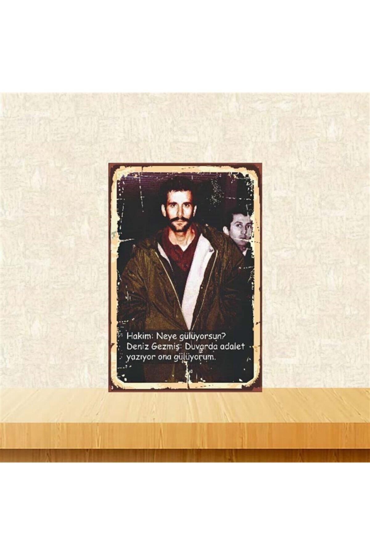 TAKIFİX Deniz Gezmiş 20-30 cm Retro Ahşap Poster