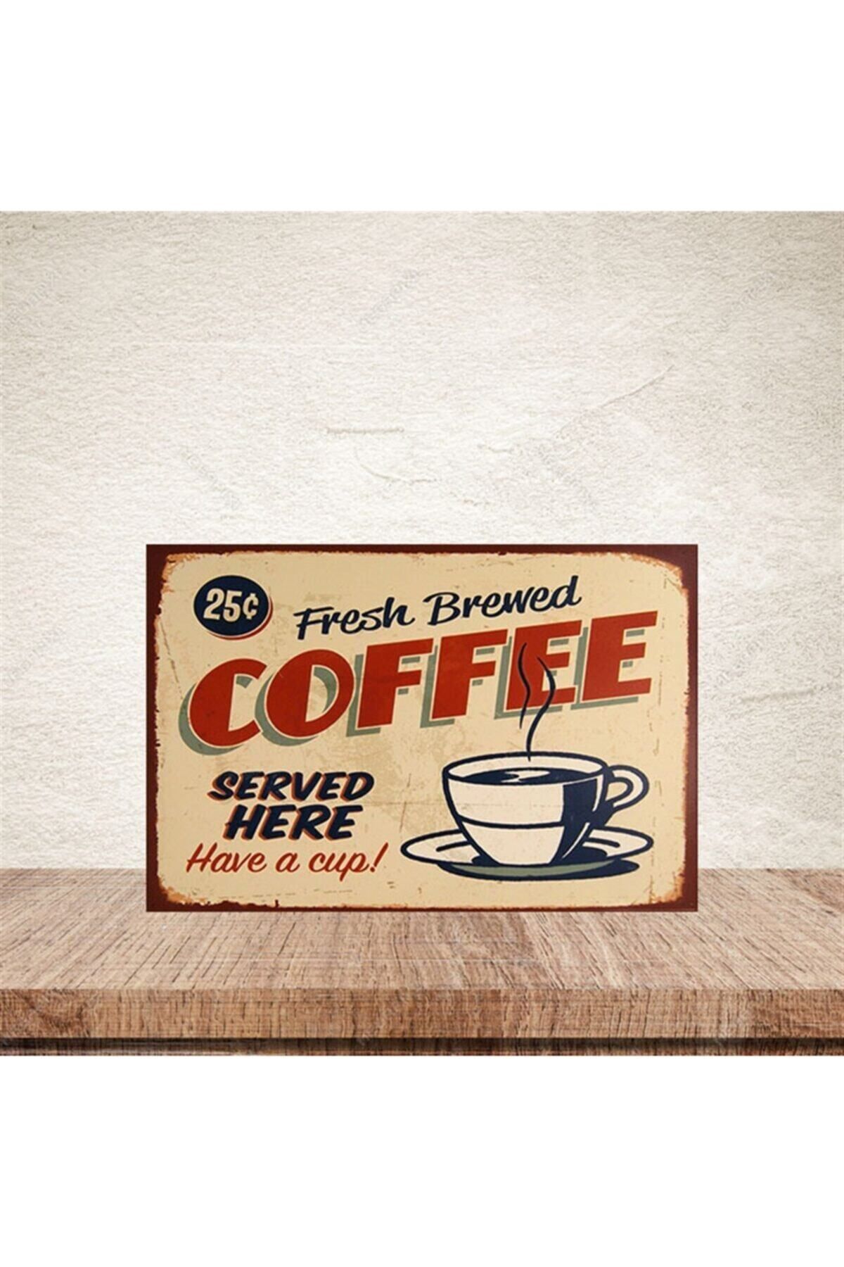 TAKIFİX Coffee 20-30 Cm Retro Ahşap Poster