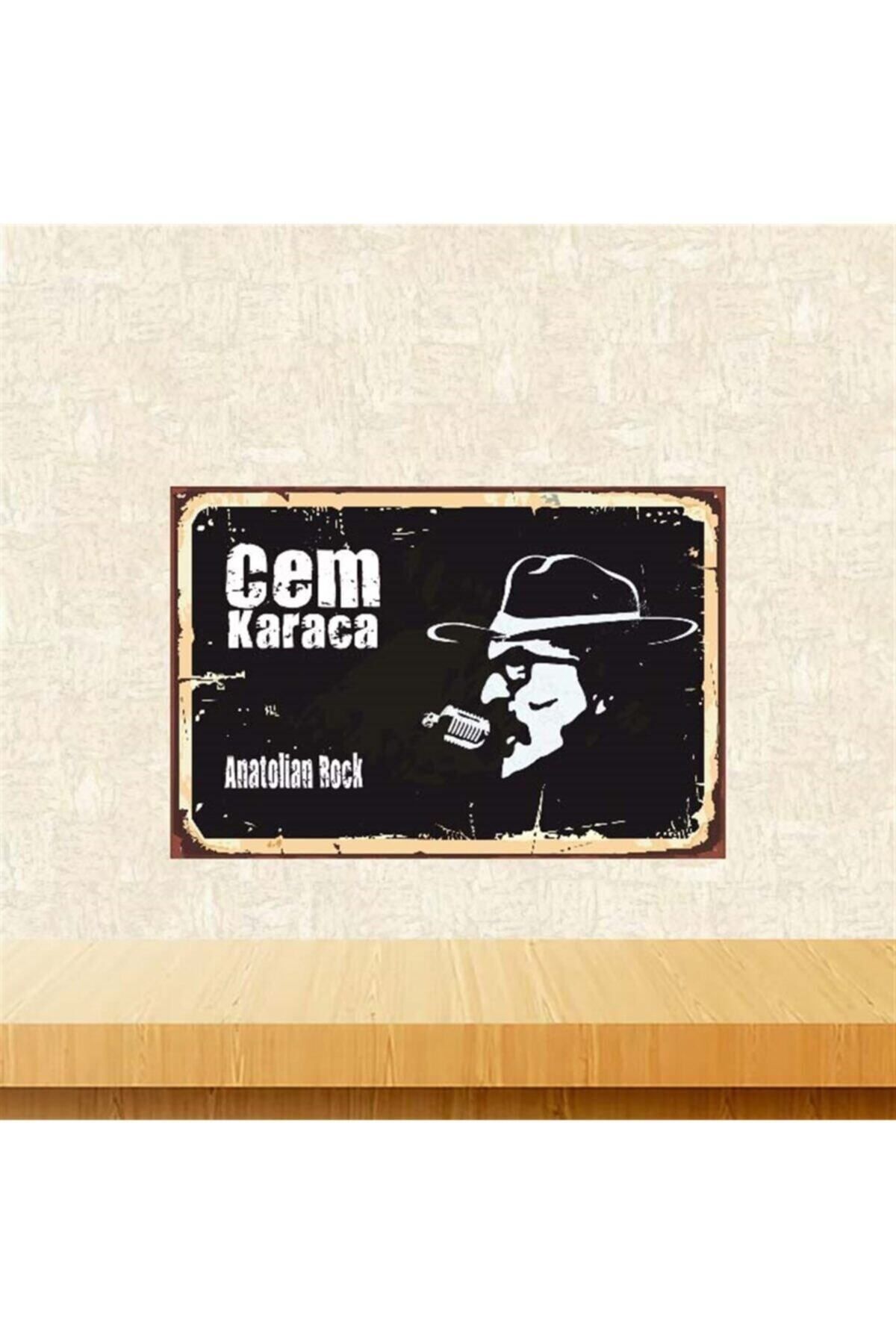 TAKIFİX Cem Karaca 20-30 Cm Retro Ahşap Poster