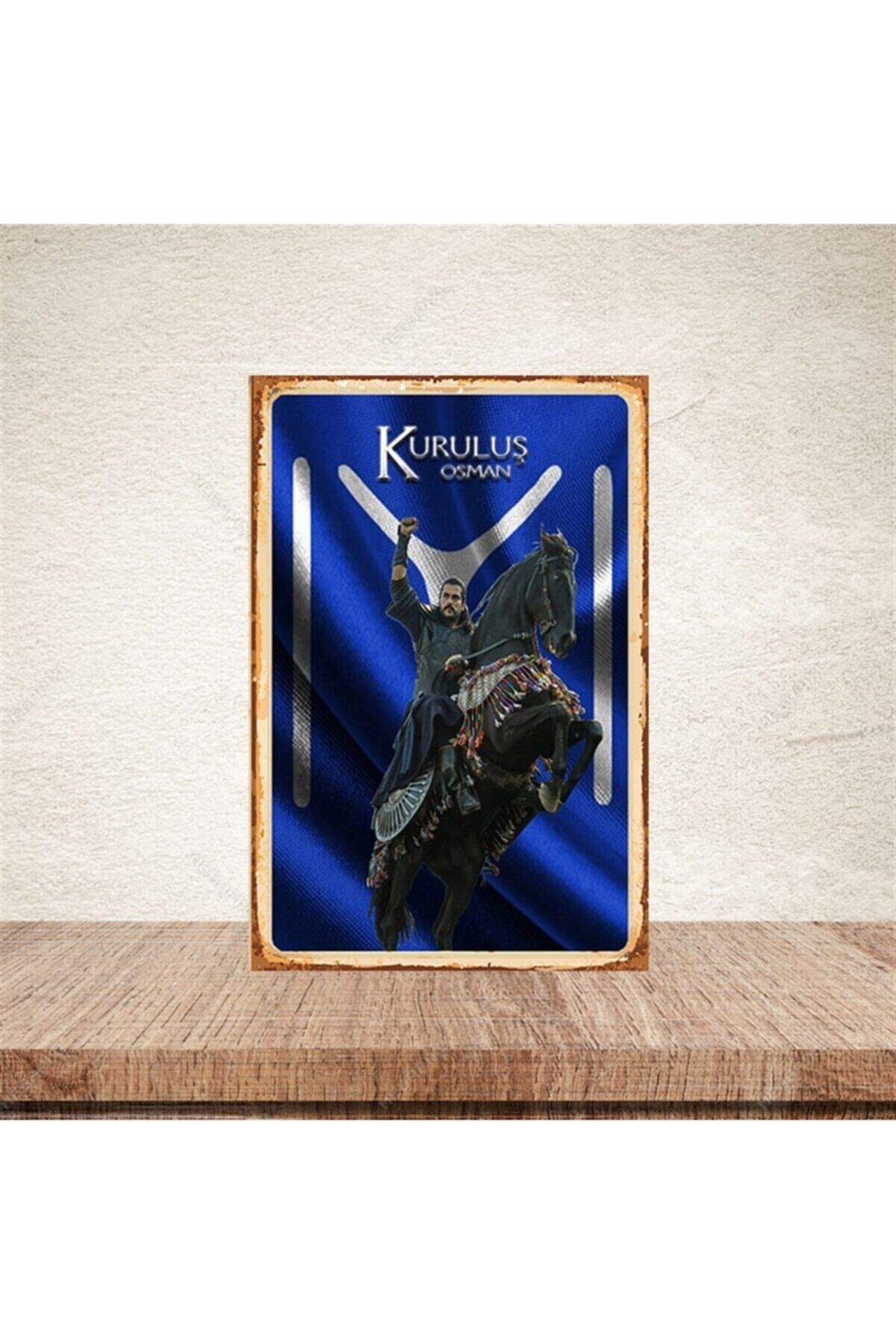 TAKIFİX Kuruluş OsmanRetro Ahşap Poster 20-30 cm
