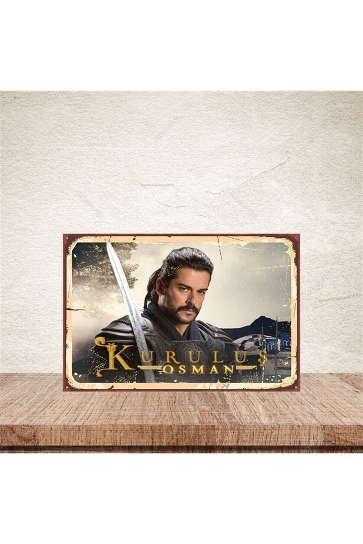 TAKIFİX Kuruluş Osman Tasarımlı Ahşap Retro Poster