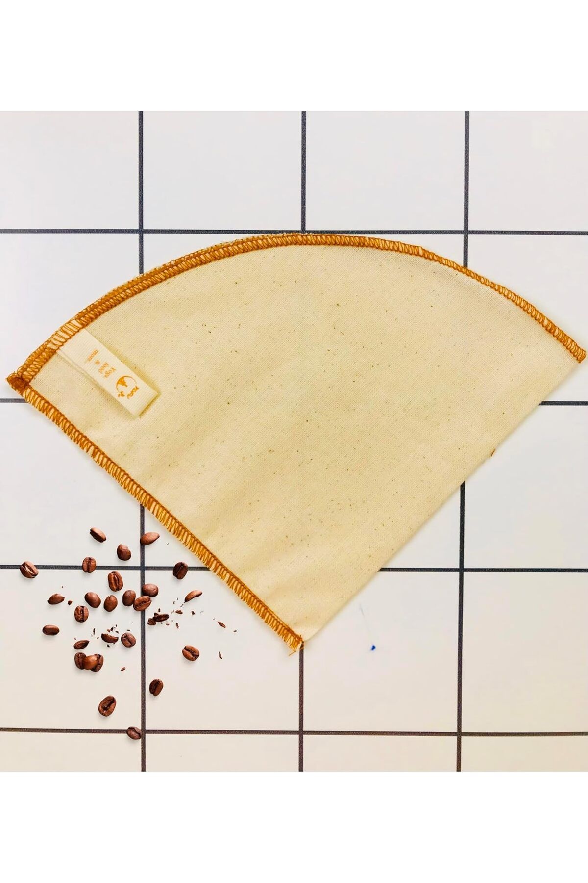 mazıdağı mazzıdağ yoga and food "ÇİFT KATLI" V60.4 Yıkanabilir, Kumaş, Organik Kahve Filtresi, Ağartı