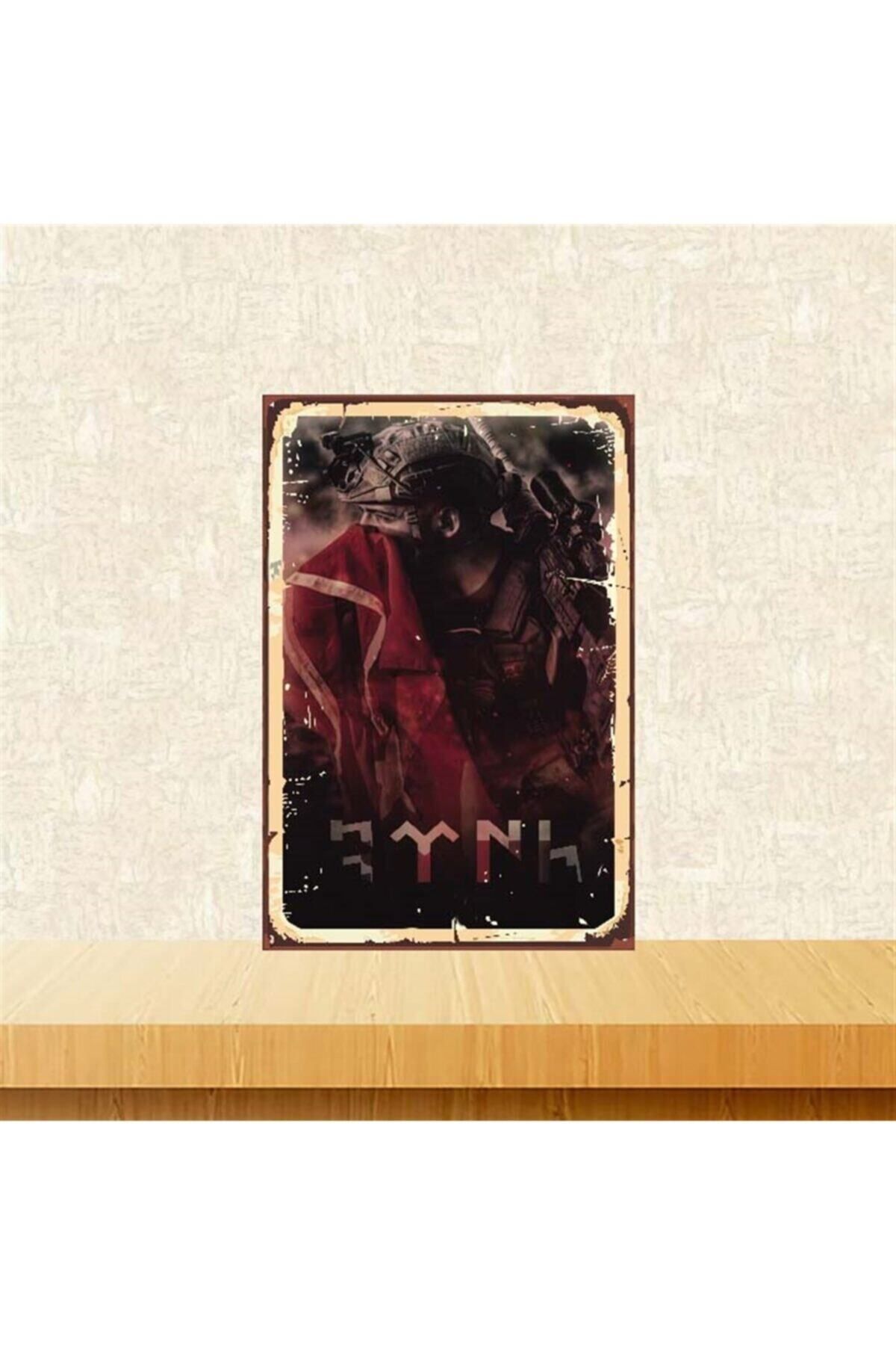 TAKIFİX Türk Askeri 20-30 cm Retro Ahşap Poster