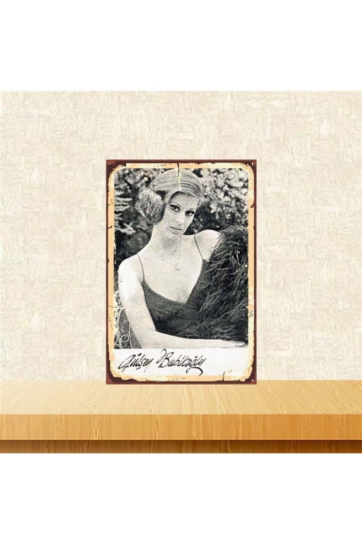 TAKIFİX Gülşen Bubikoğlu 20-30 cm Retro Ahşap Poster Tkfx3764