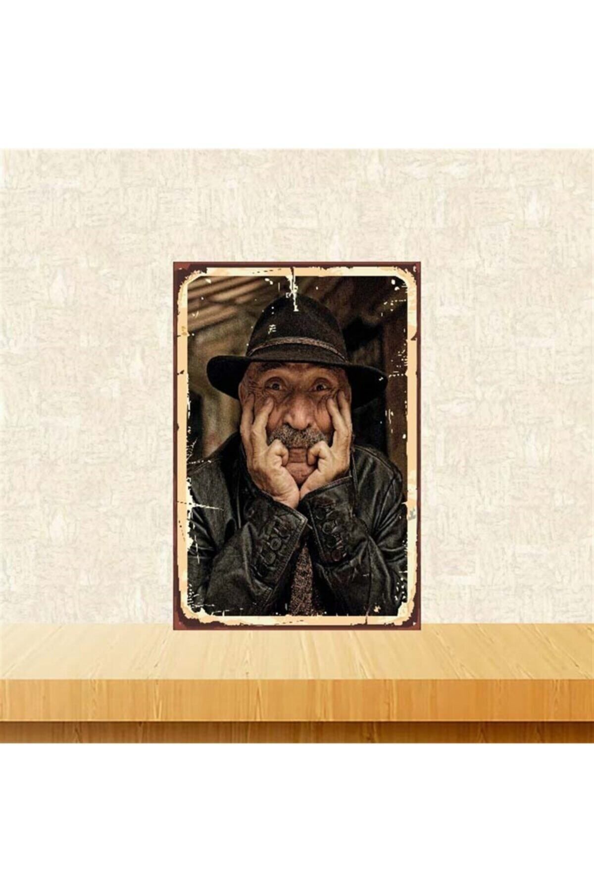 TAKIFİX Ramiz Dayı 20-30 Cm Retro Ahşap Poster