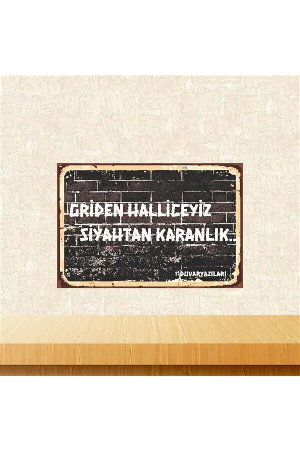 TAKIFİX Griden Halliceyiz 20-30 Cm Retro Ahşap Poster Tkfx3939